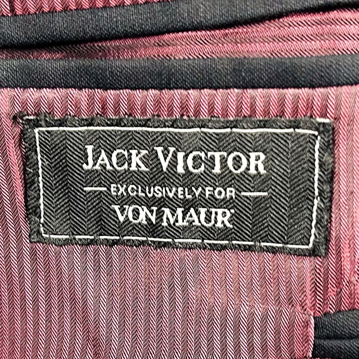 Jack Victor Jack Victor Sport Coat 42L Navy Two-Button Double-Vented Wool 2 Piece Men Long Notch Lined Regular Jacket Size US XS / EU 42 / 0 - 3 Thumbnail