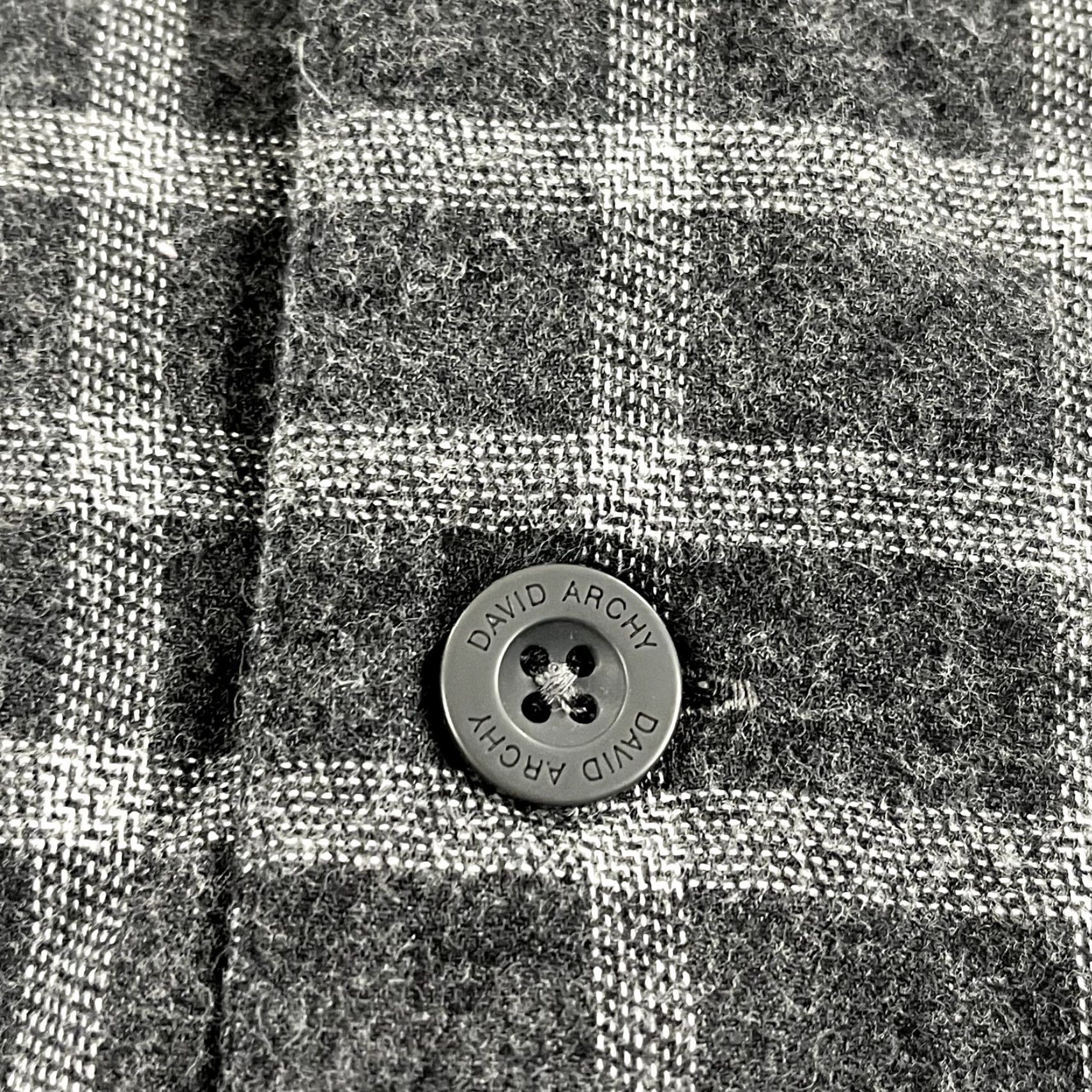 Vintage DAVID ARCHY Shirt Mens L Gray Plaid Relaxed Lounge Button Up Long Sleeve Shirt Size US L / EU 52-54 / 3 - 7 Thumbnail