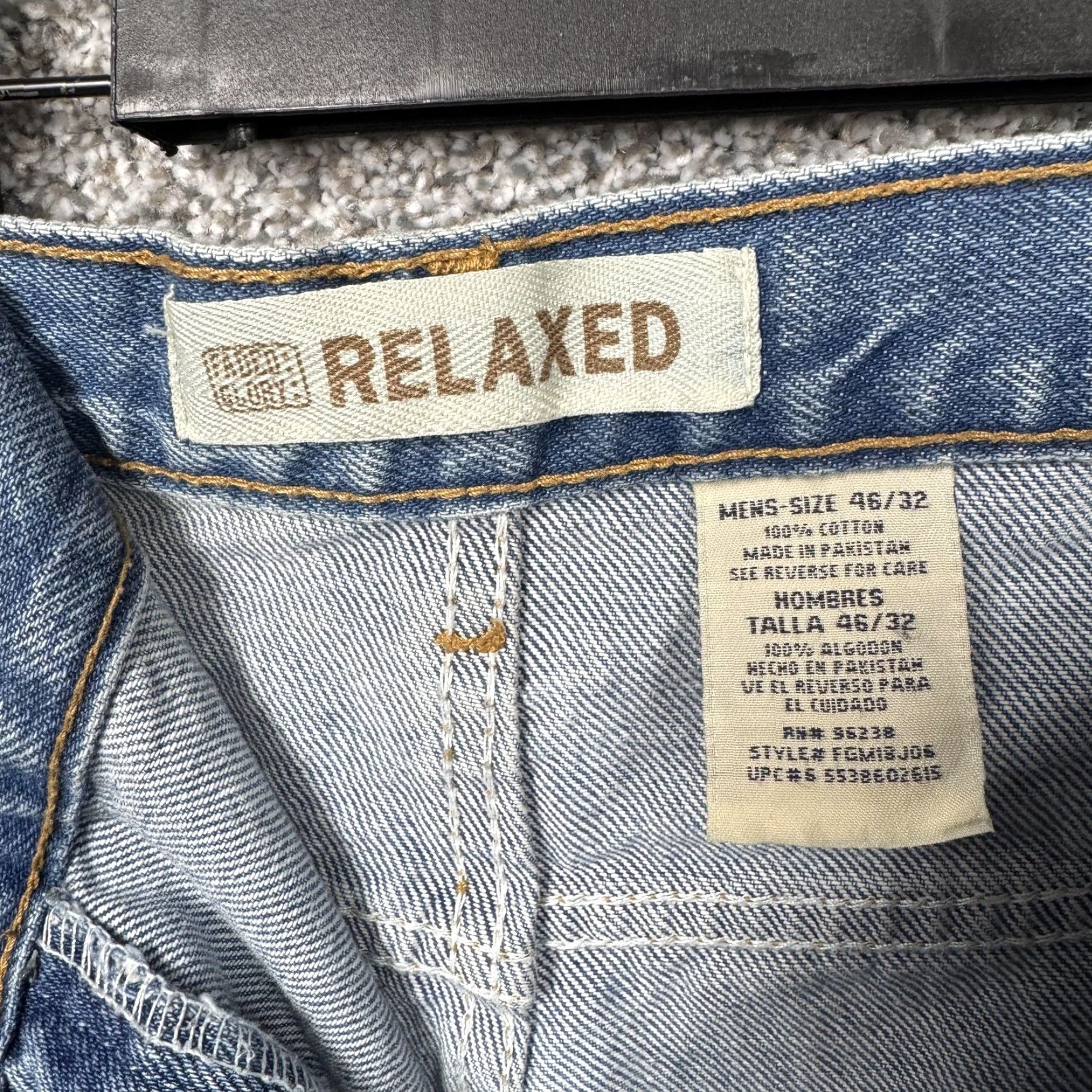 Faded Glory VINTAGE Faded Glory Jeans Denim Straight Leg Relaxed 44x30 Mens Jeans Wide 5-Pocket Blue Cotton Workwear Size US 44 / EU 60 - 7 Thumbnail