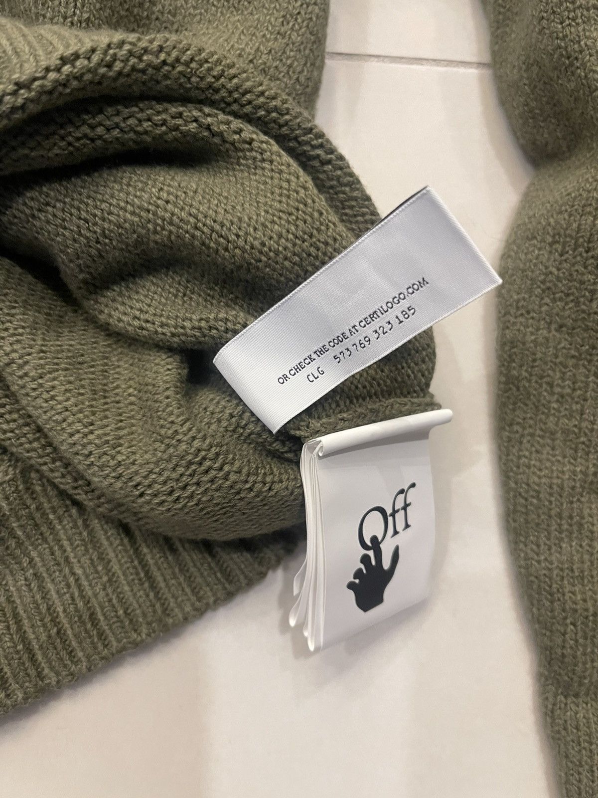Off-White Off white khaki diagonal arrow knit crew neck Size M / US 6-8 / IT 42-44 - 8 Thumbnail