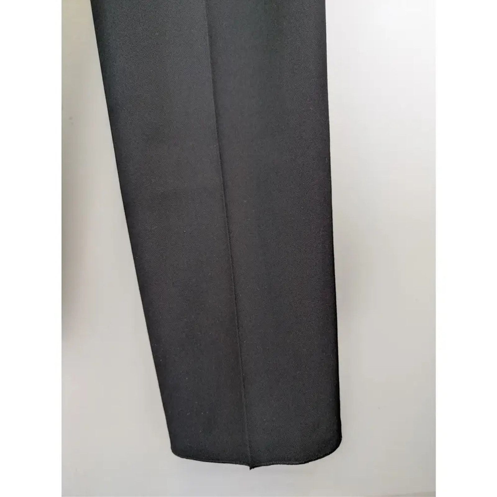 Balenciaga o1rshd1 Unisex Dry Wool Twill Tailored Pants in Black Size US 32 / EU 48 - 12 Thumbnail