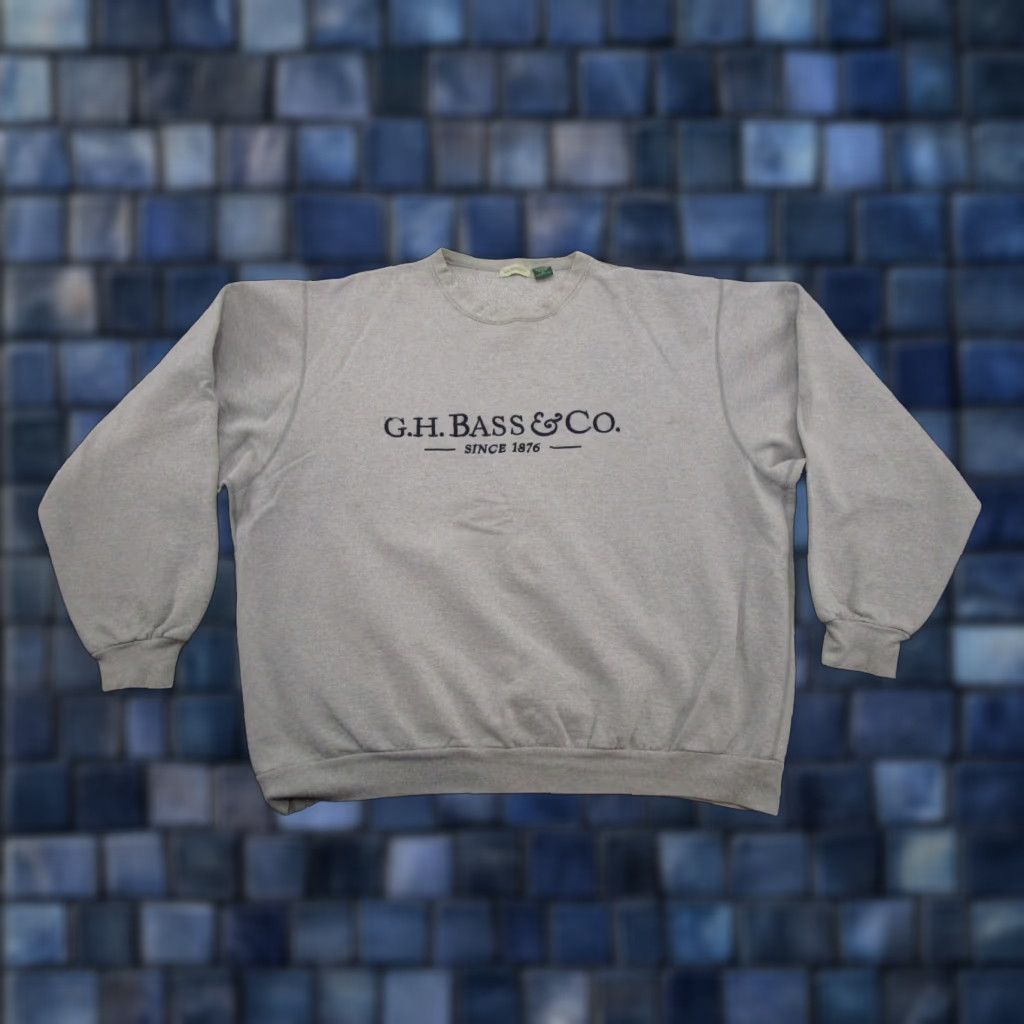 Vintage VINTAGE GH Bass Embroidered Gray Pullover Sweatshirt Mens XL 90s Grunge Hooded Embroidered Sweatshirt Mens XL Gray 90s Size US XL / EU 56 / 4 - 1 Thumbnail