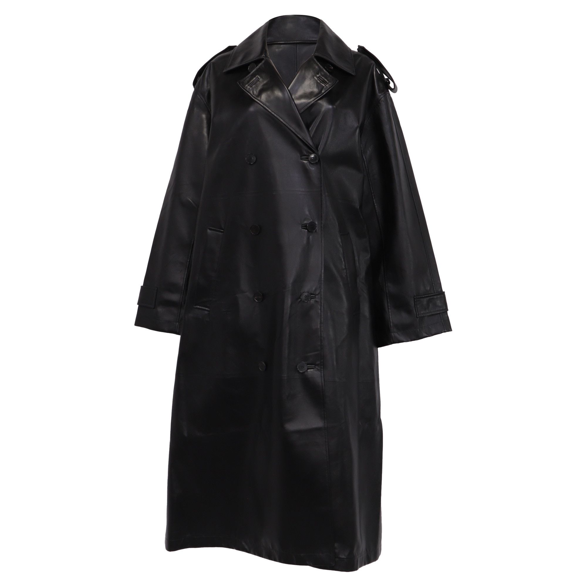 Dior Dior Double-Breasted Coat in Black Lambskin Leather Size XS / US 0-2 / IT 36-38 - 1 Thumbnail