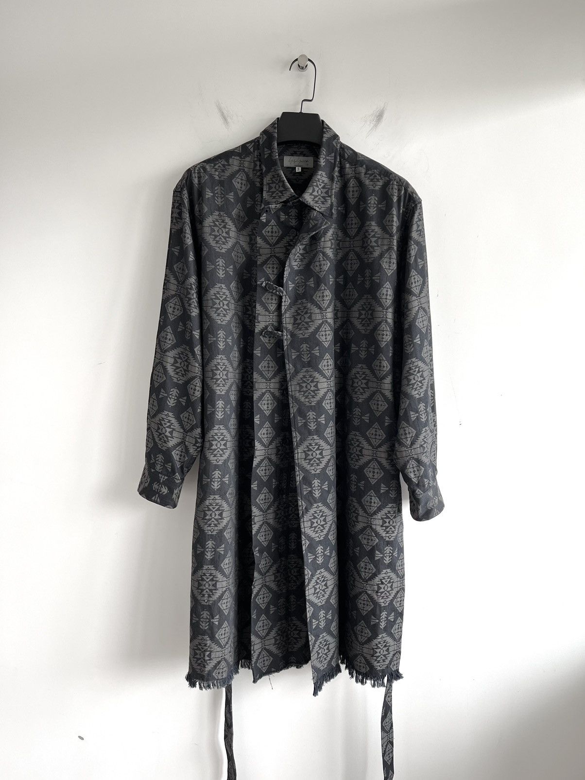 Yohji Yamamoto Pour Homme Left 2 Layerd Pattern Gown Blouse