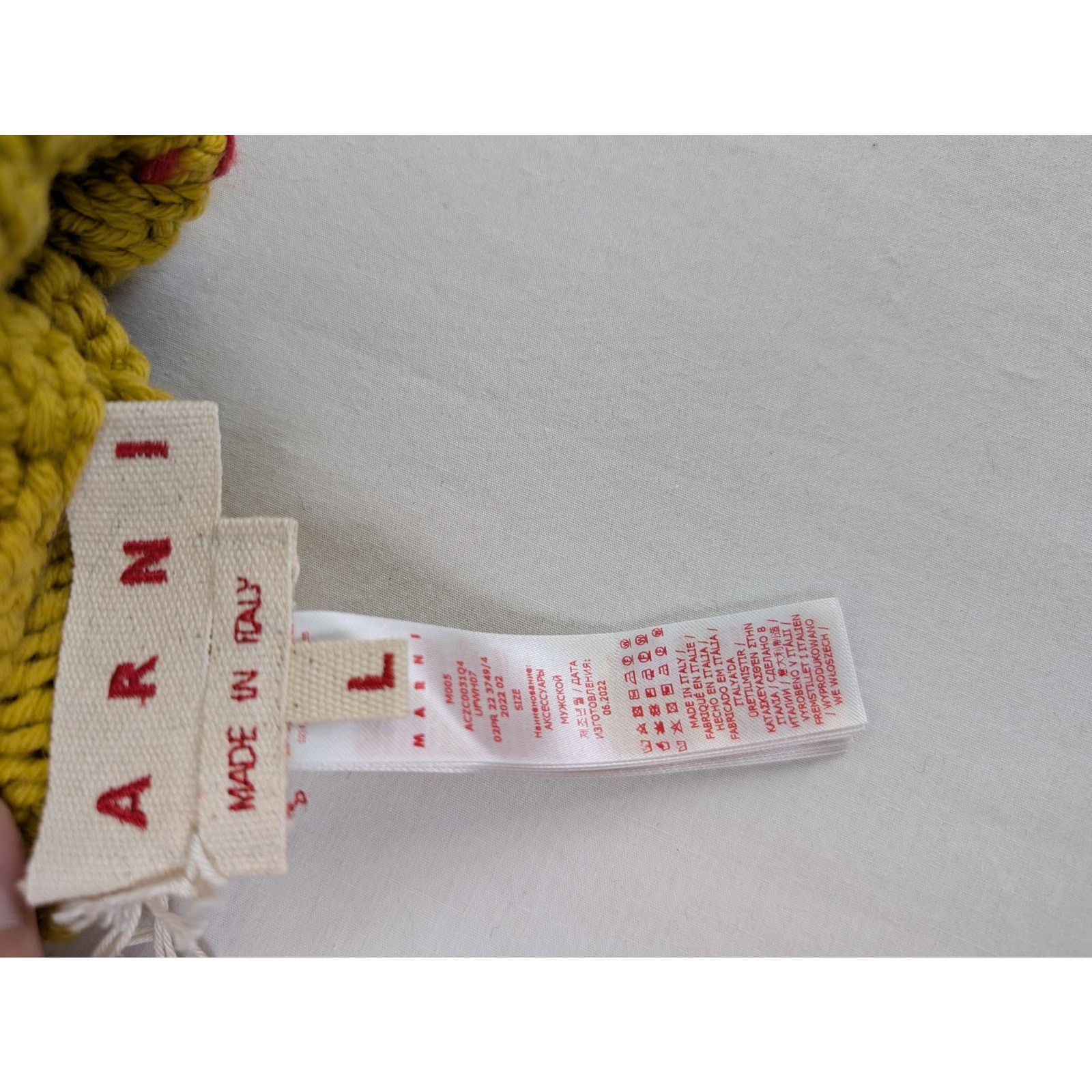 Marni o1rshd1 Size: L / Balaclava Scarf Cap / Hat in Yellow Size ONE SIZE - 12 Thumbnail
