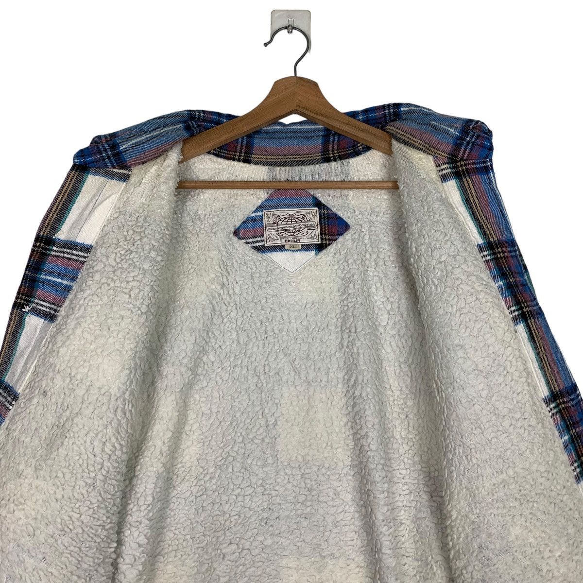 Flannel CALAJA Checked Plaid Tartan Sherpa Heavy Flannel #0333-C15 Size US XL / EU 56 / 4 - 14 Thumbnail