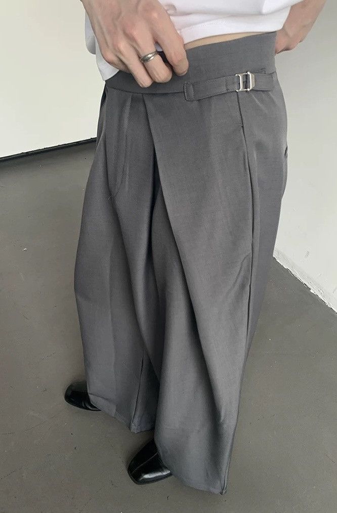 Japanese Brand × Vintage Cleanfit retro pleated buckle loose fit pants Size US 30 / EU 46 - 3 Thumbnail