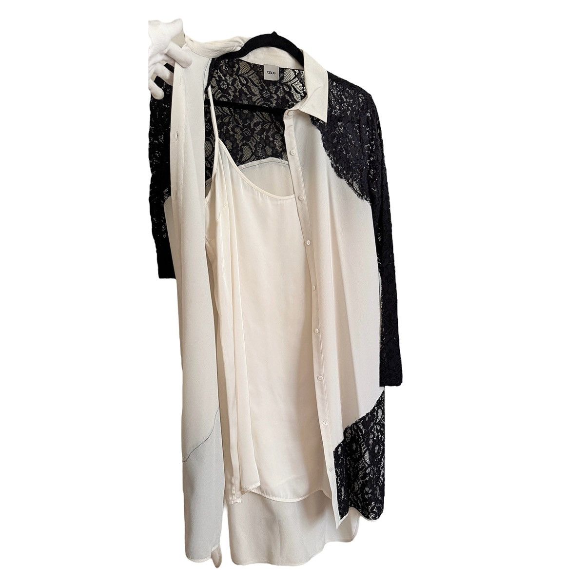 Asos Two-tone lace shirt dress Size M / US 6-8 / IT 42-44 - 8 Thumbnail
