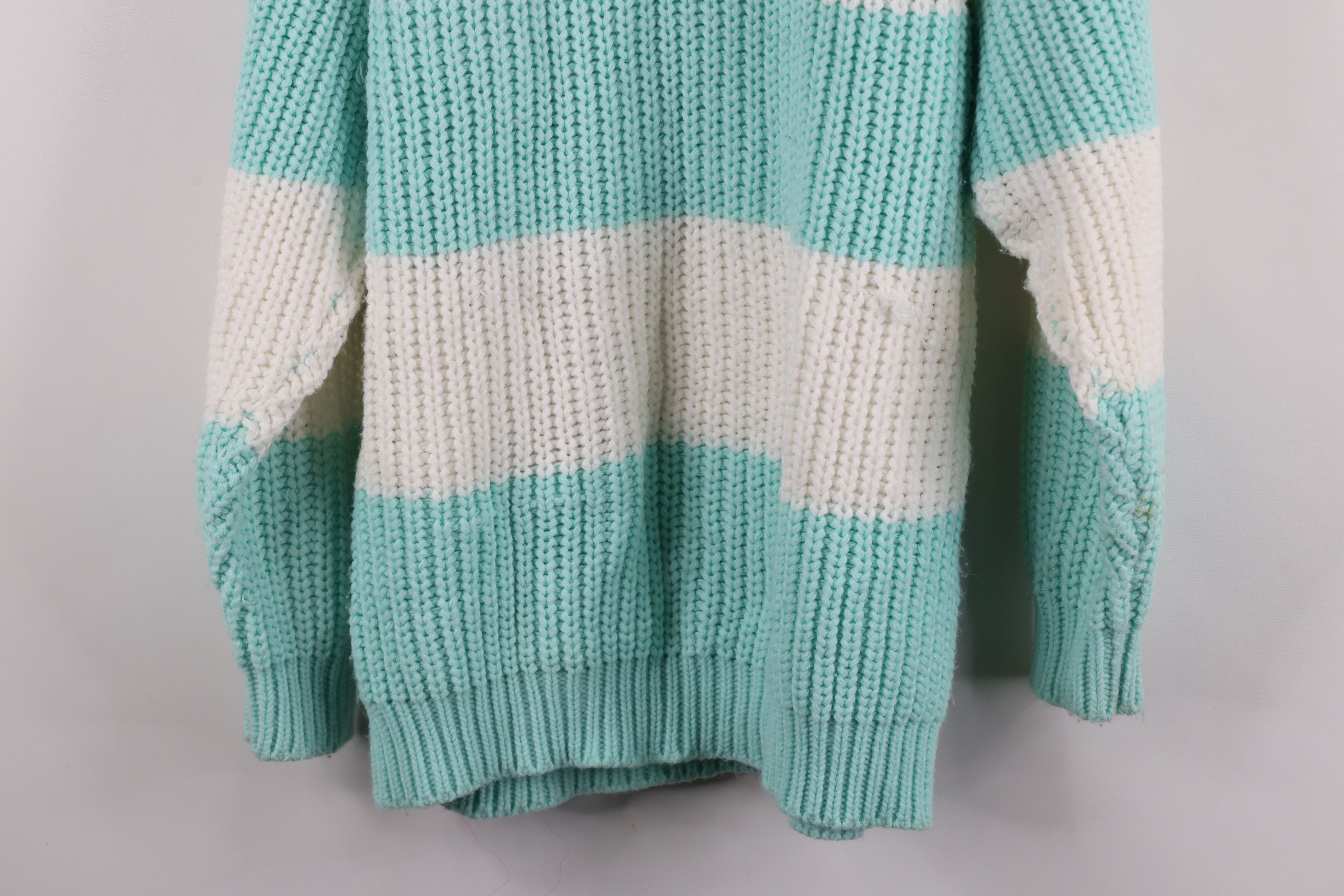 Vintage Vintage 90s Streetwear Striped Chunky Ribbed Knit Sweater Size M / US 6-8 / IT 42-44 - 13 Thumbnail