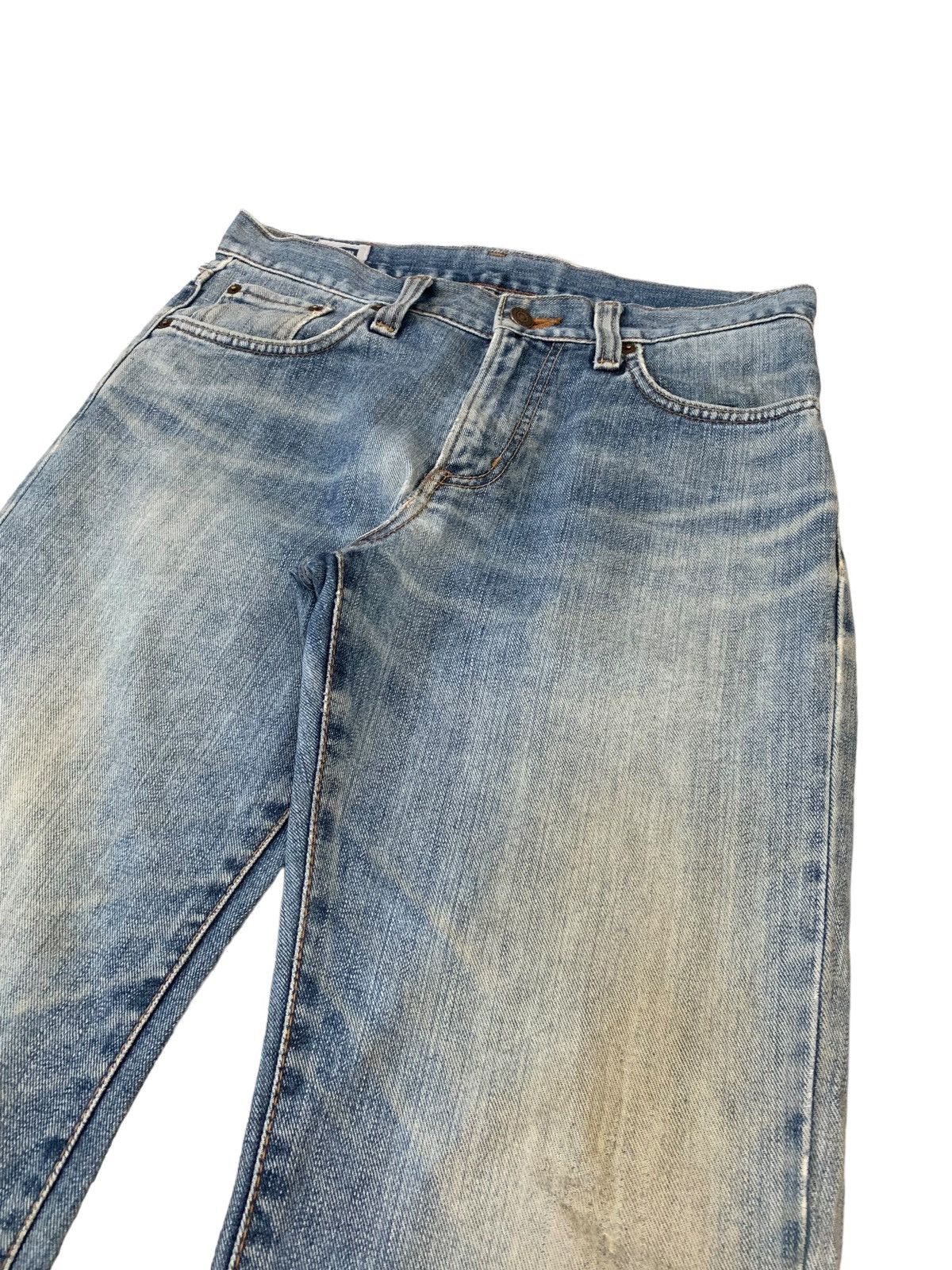 Edwin × Japanese Brand Edwin 403 Tapered Distressed Denim Pants (AC46) Size US 30 / EU 46 - 6 Thumbnail