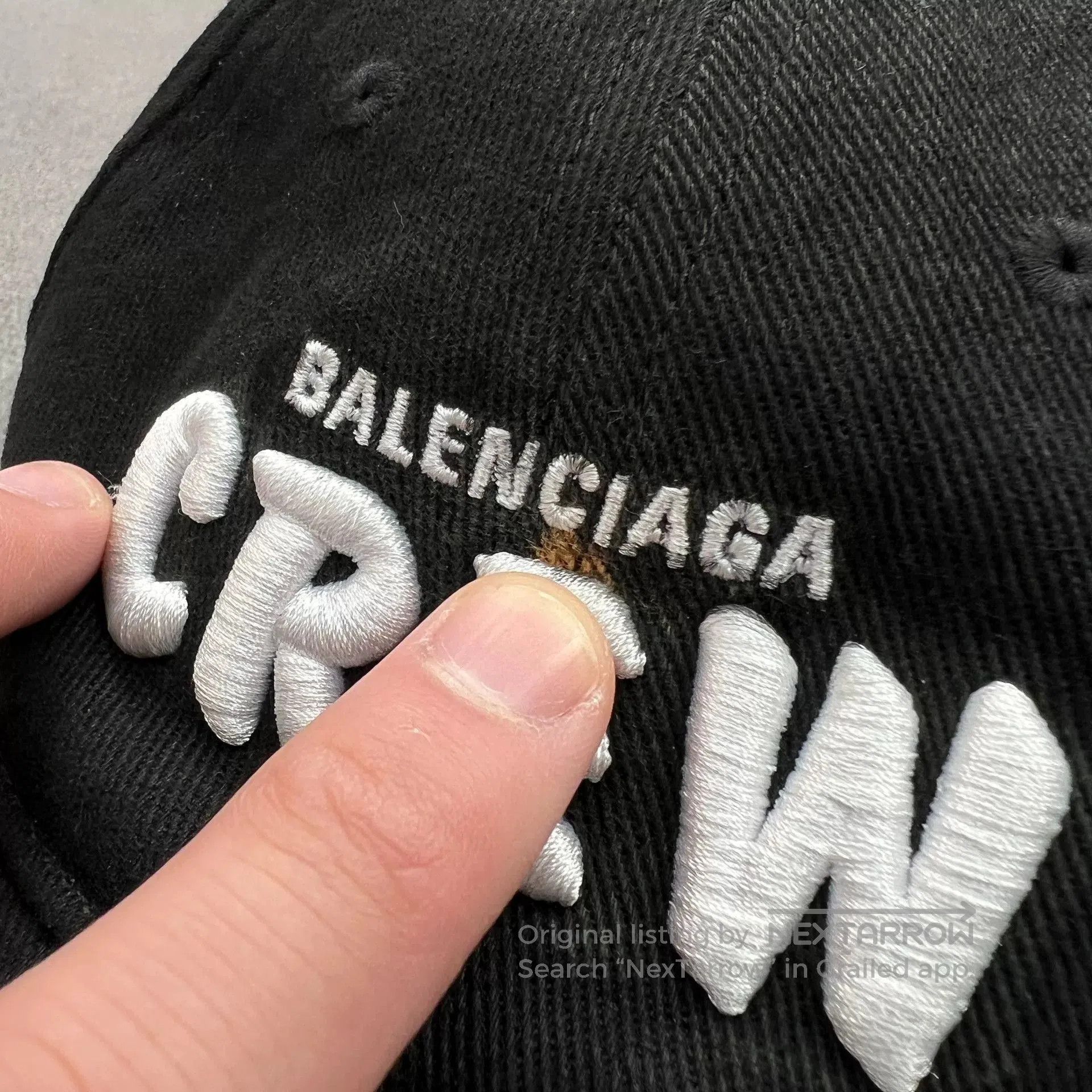 Balenciaga Balenciaga CREW Embroidered Logo Cap. Size ONE SIZE - 5 Thumbnail