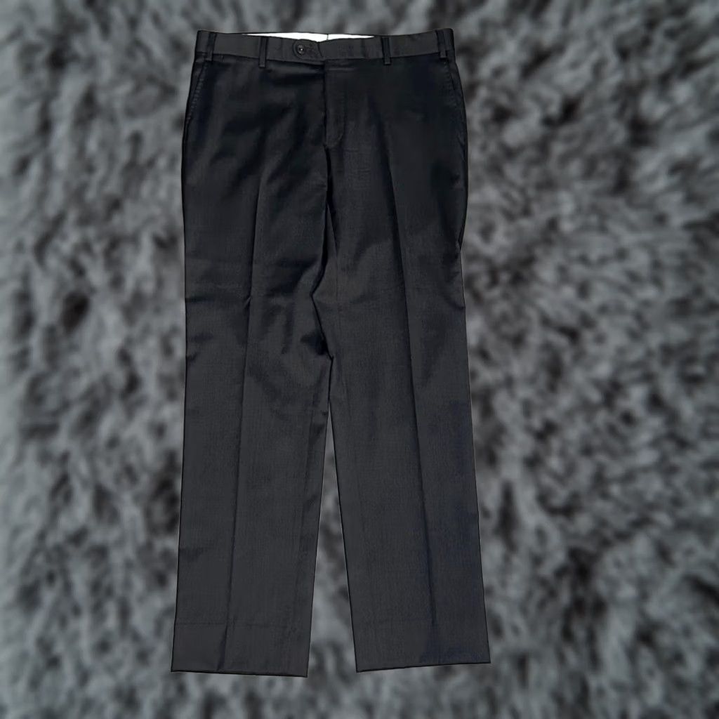 Vintage Ballin Dress Pants Men 35 Wool Charcoal 32in Inseam MS8503 - Made in Italy Four Seasons Super 130s Trouser Size US 35 - 1 Thumbnail