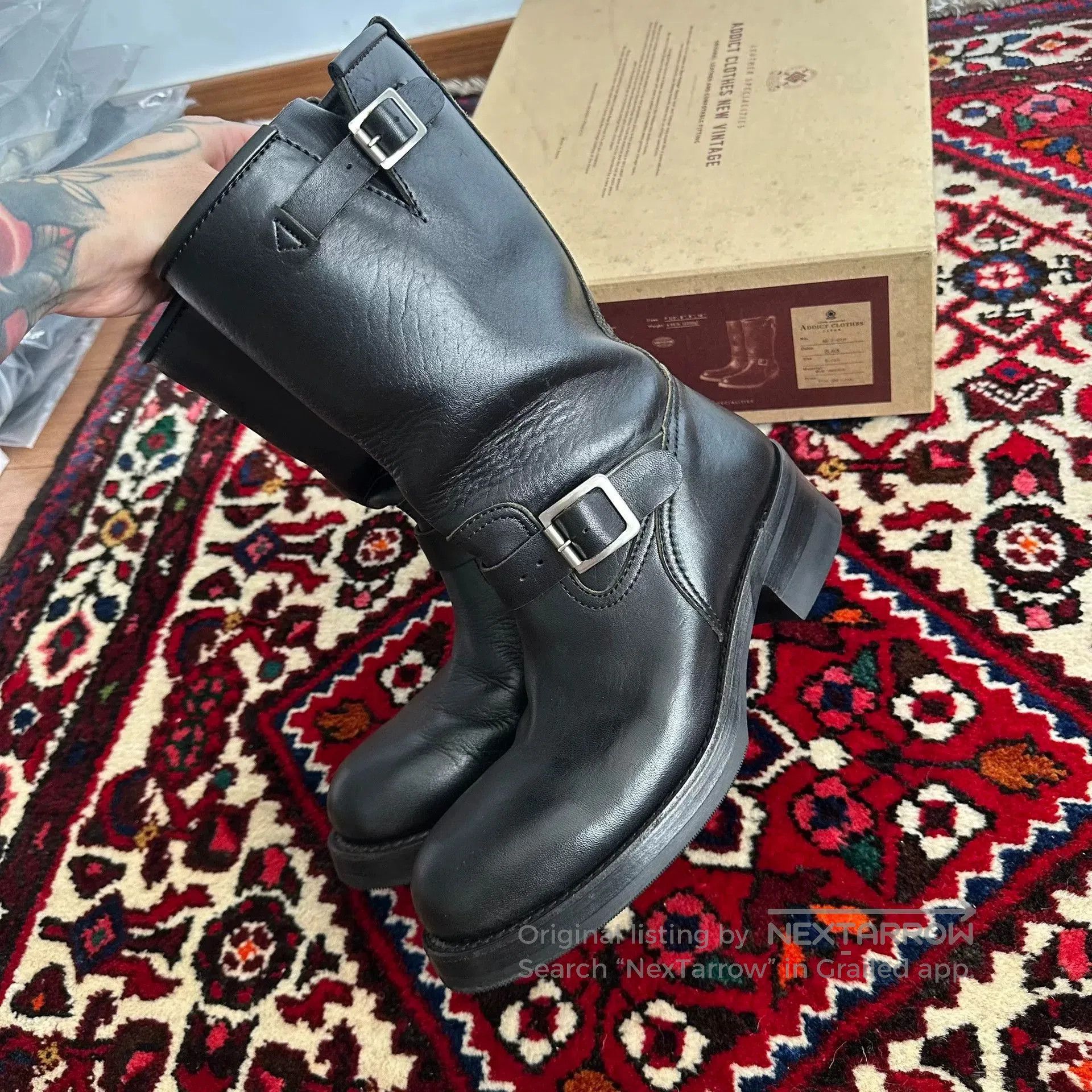 Viberg black engineer boots for men. Size US 8 / EU 41 - 4 Thumbnail