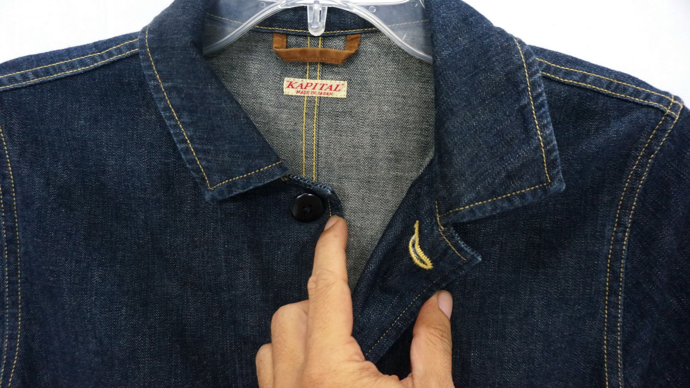 Japanese Brand KAPITAL Denim Shop Coat Indigo Size S / US 4 / IT 40 - 9 Thumbnail