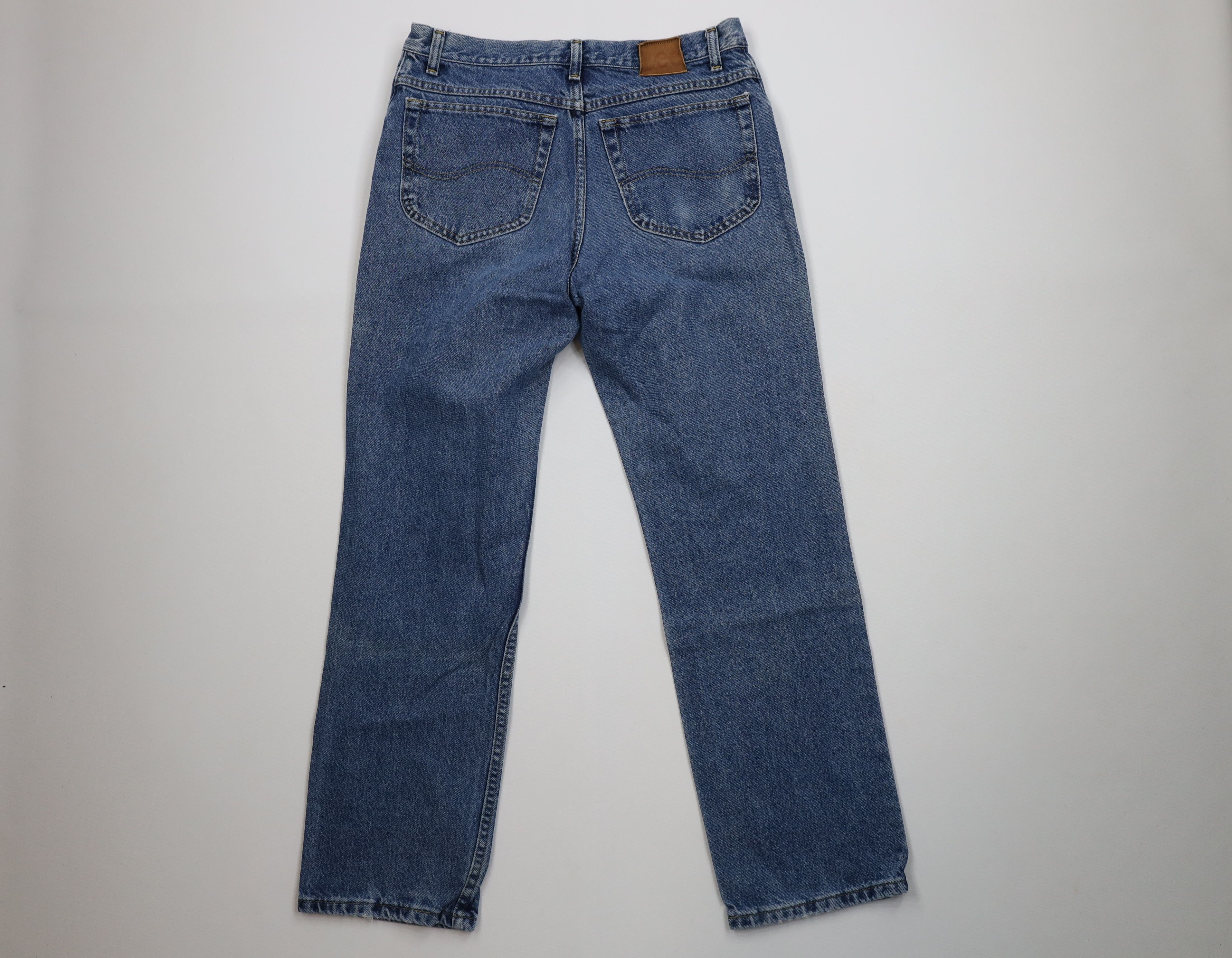 Lee Vintage Y2K Lee Straight Leg Denim Jeans Blue Cotton Size US 33 - 11 Thumbnail