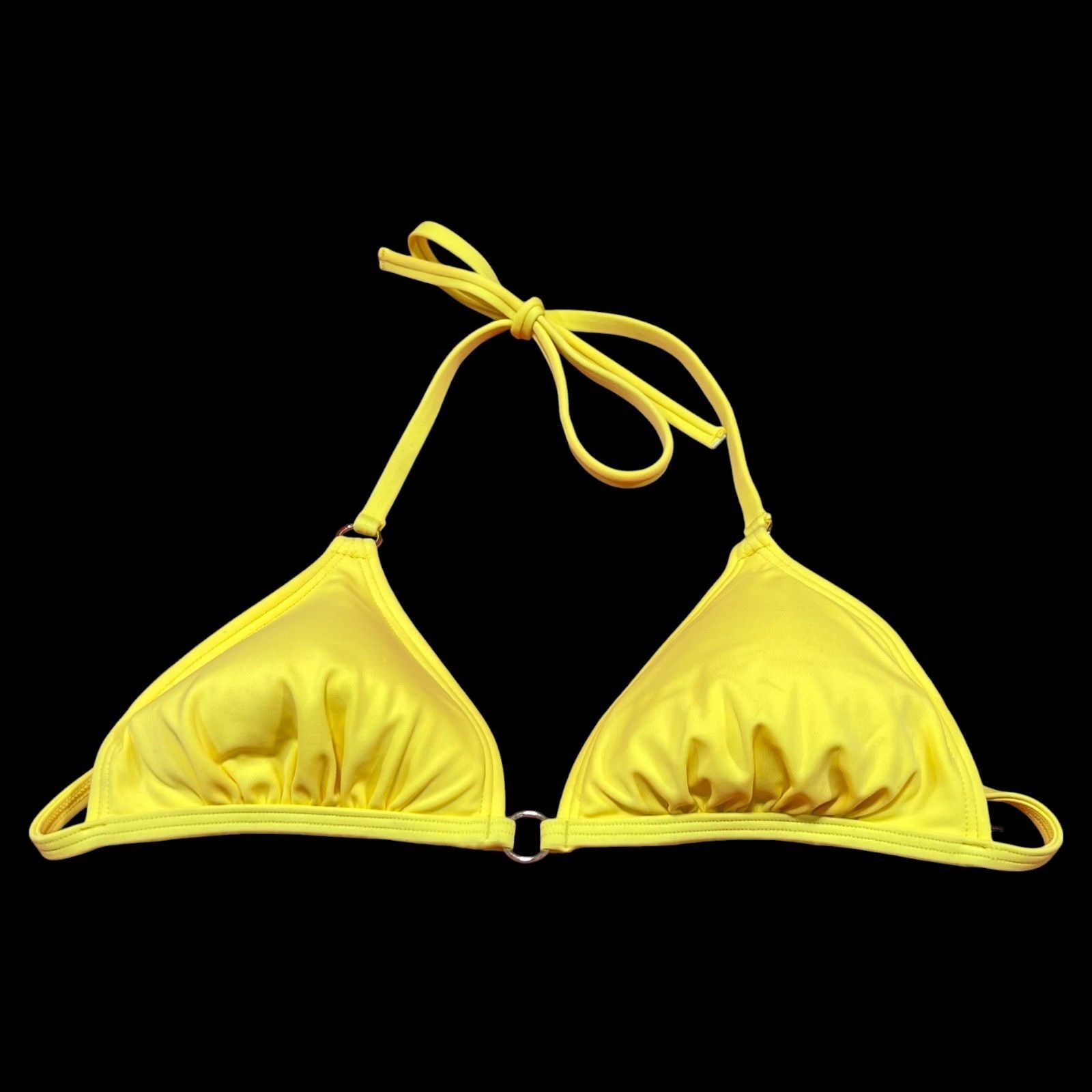 Other Shade & Shore - Women's Ring Front Triangle Bikini Top - Yel Size ONE SIZE - 3 Thumbnail