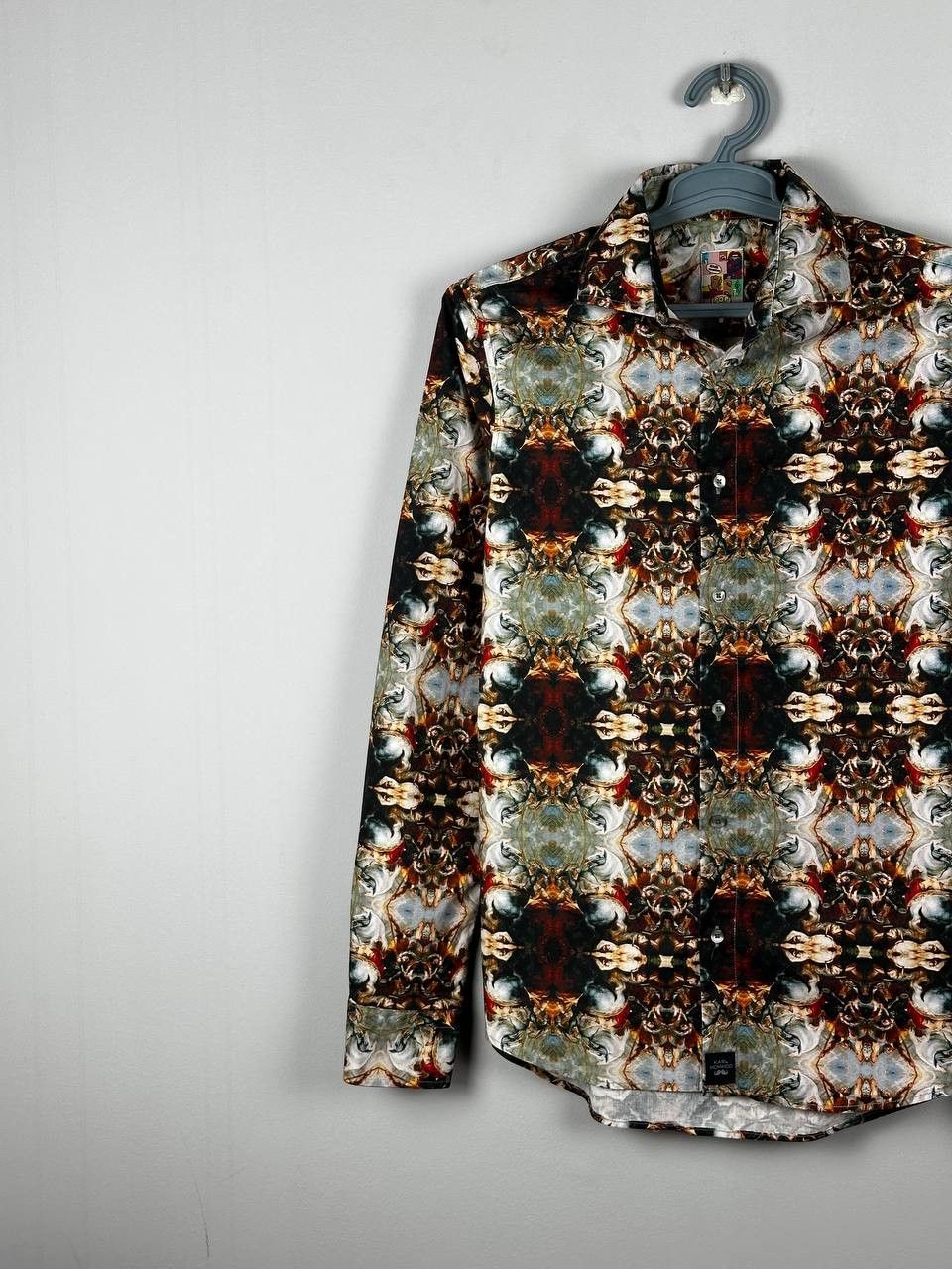 Designer Avant Garde Preppy Y2K Graphic Shirt Art Size US M / EU 48-50 / 2 - 2 Thumbnail