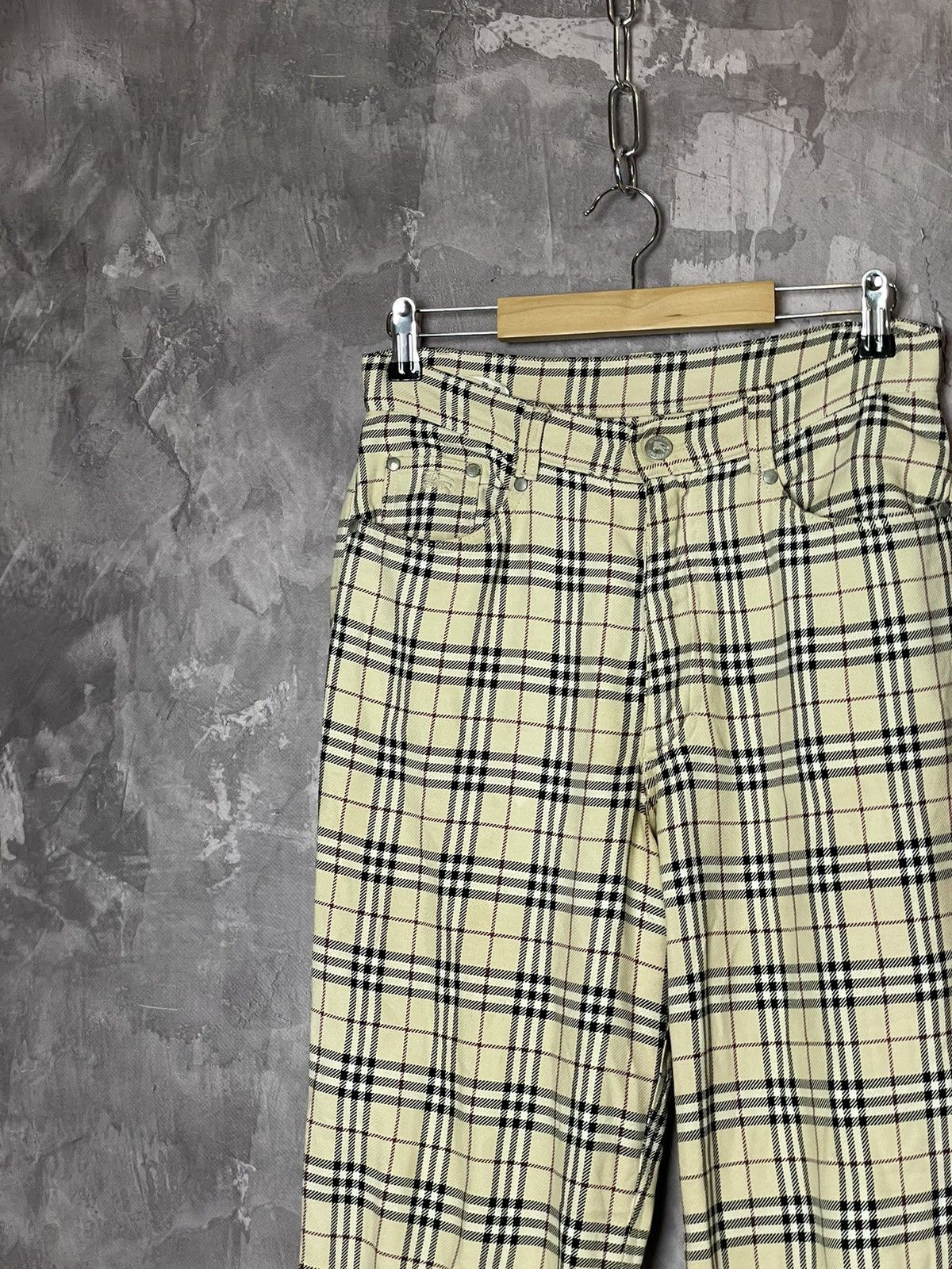 Burberry × Vintage Burberry nova check pants vintage full print Size 28" / US 6 / IT 42 - 6 Thumbnail