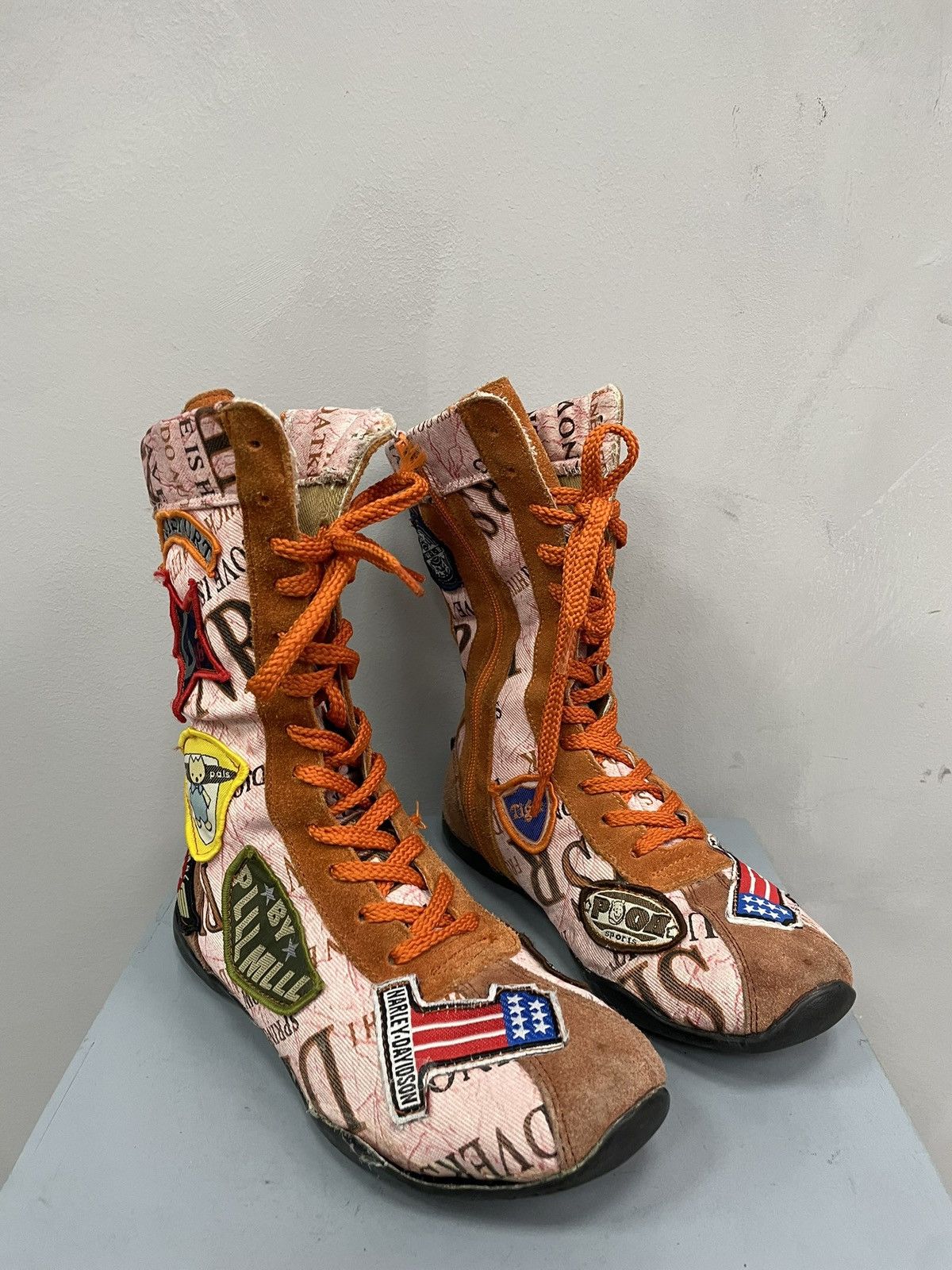 Hysteric Glamour Racing moto patch work racing hystericglamour style boots Size US 7 / IT 37 - 2 Thumbnail