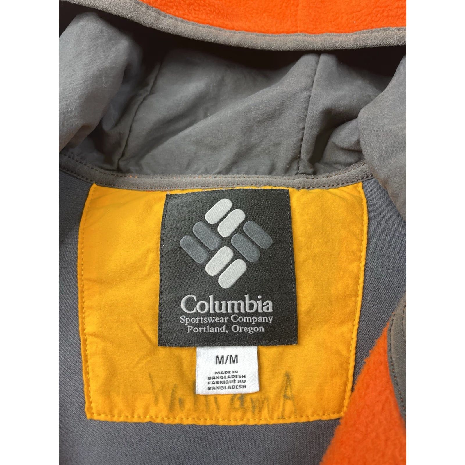 Vintage Columbia Hoodie Full Zip Fleece Orange Gray Mens Medium Size US M / EU 48-50 / 2 - 2 Thumbnail