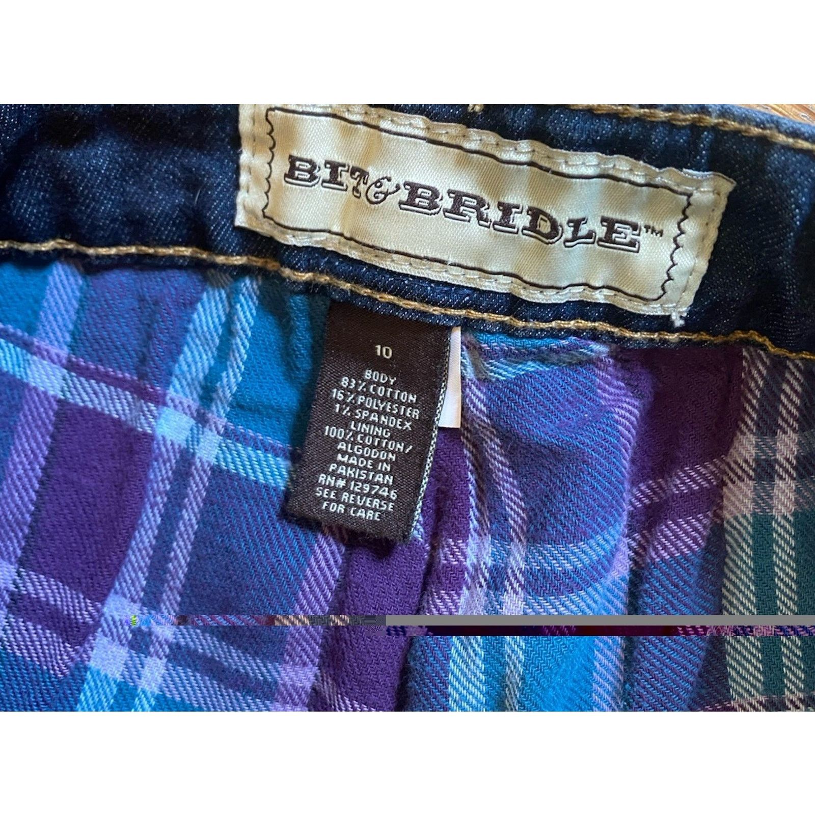 Bit & Bridle NWT Bit Bridle Fleece Lined Straight Leg Jeans Women’s 10 Size 32" / US 10 / IT 46 - 3 Thumbnail