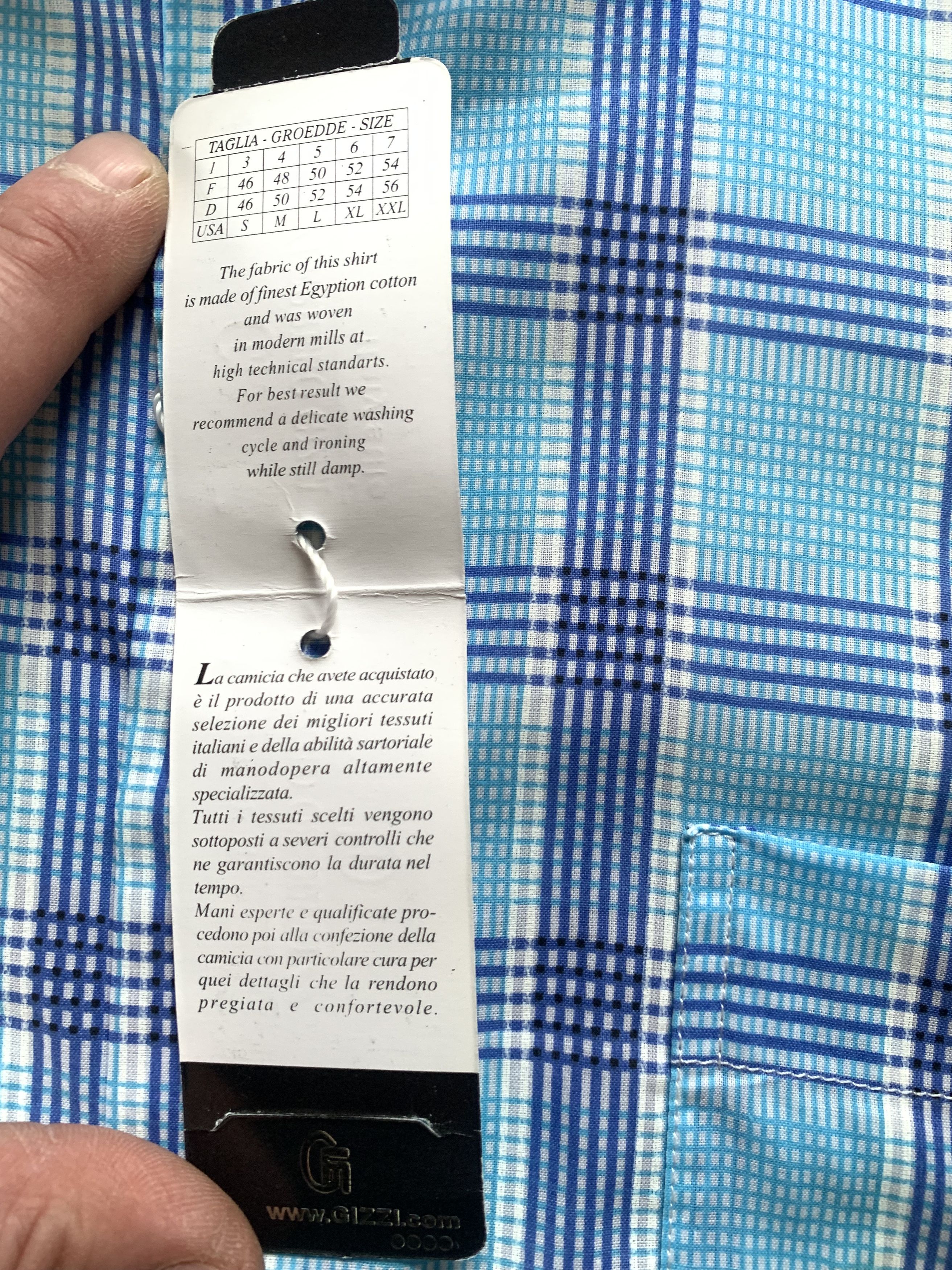 Other Ferrero Gizzi Blue Plaid Slim Fit Short Sleeve Shirt Size US M / EU 48-50 / 2 - 8 Thumbnail