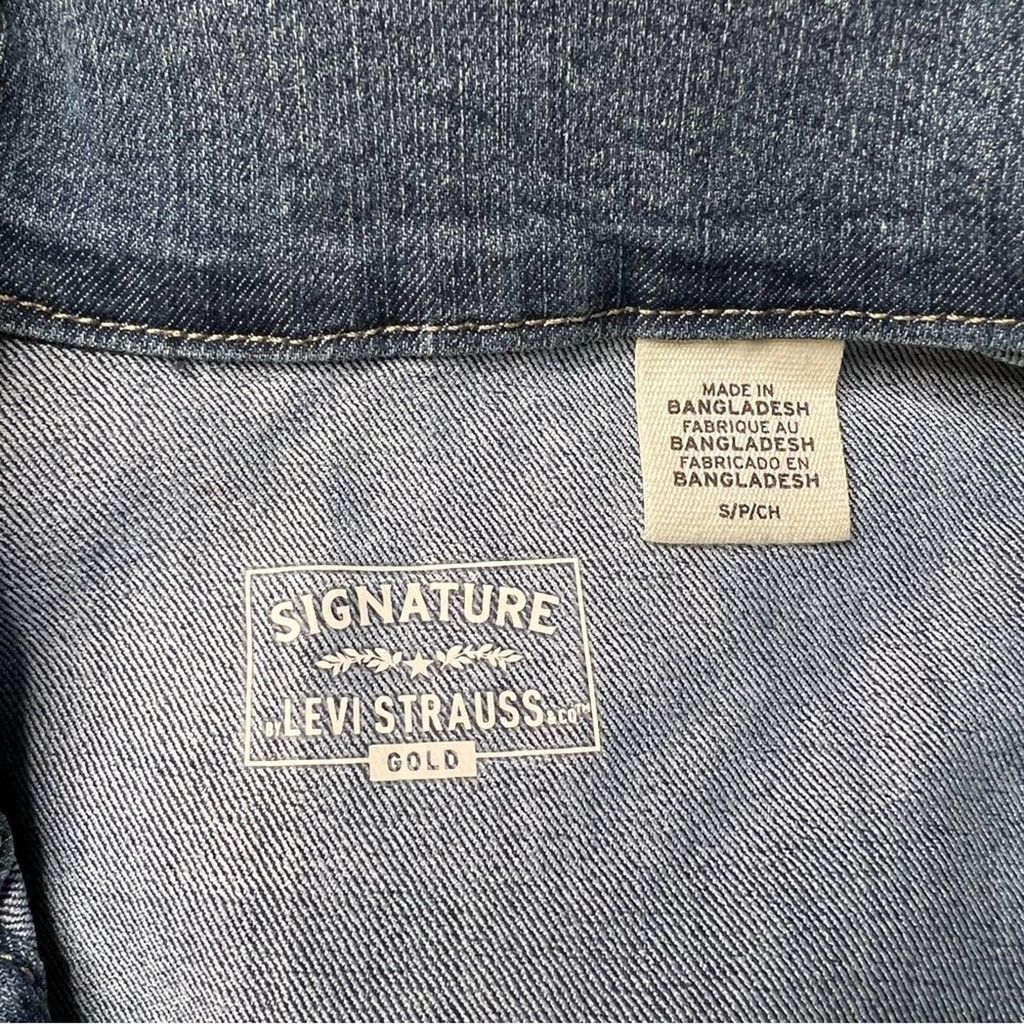 Levi's Levi’s Gold Signature NEW Denim Trucker Style Jacket Small L Size S / US 4 / IT 40 - 6 Thumbnail