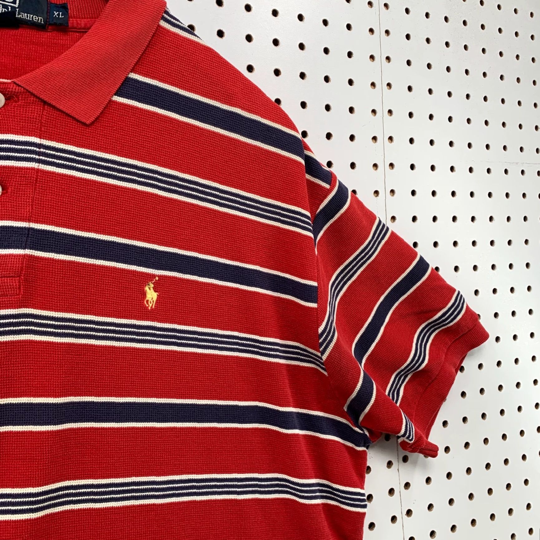 Polo Ralph Lauren VINTAGE Polo Ralph Lauren Polo Shirt Men XL Blue Red Striped Preppy Logo Golf Size US XL / EU 56 / 4 - 7 Thumbnail