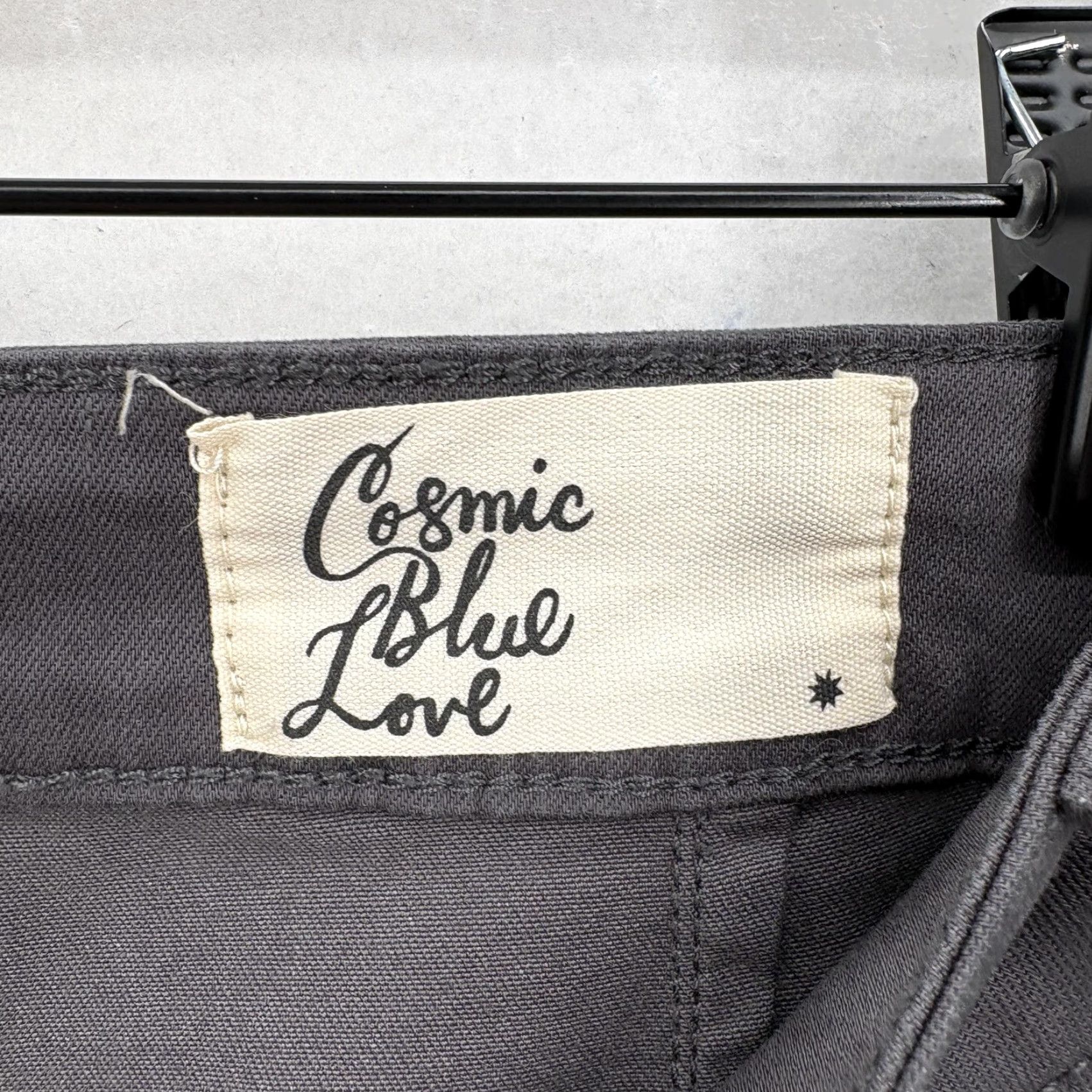 Vintage Cosmic Blue Love Liya Eco Bootcut Pants Womens 29P Gray Twill Patch Pockets NWT Size 29" - 7 Thumbnail