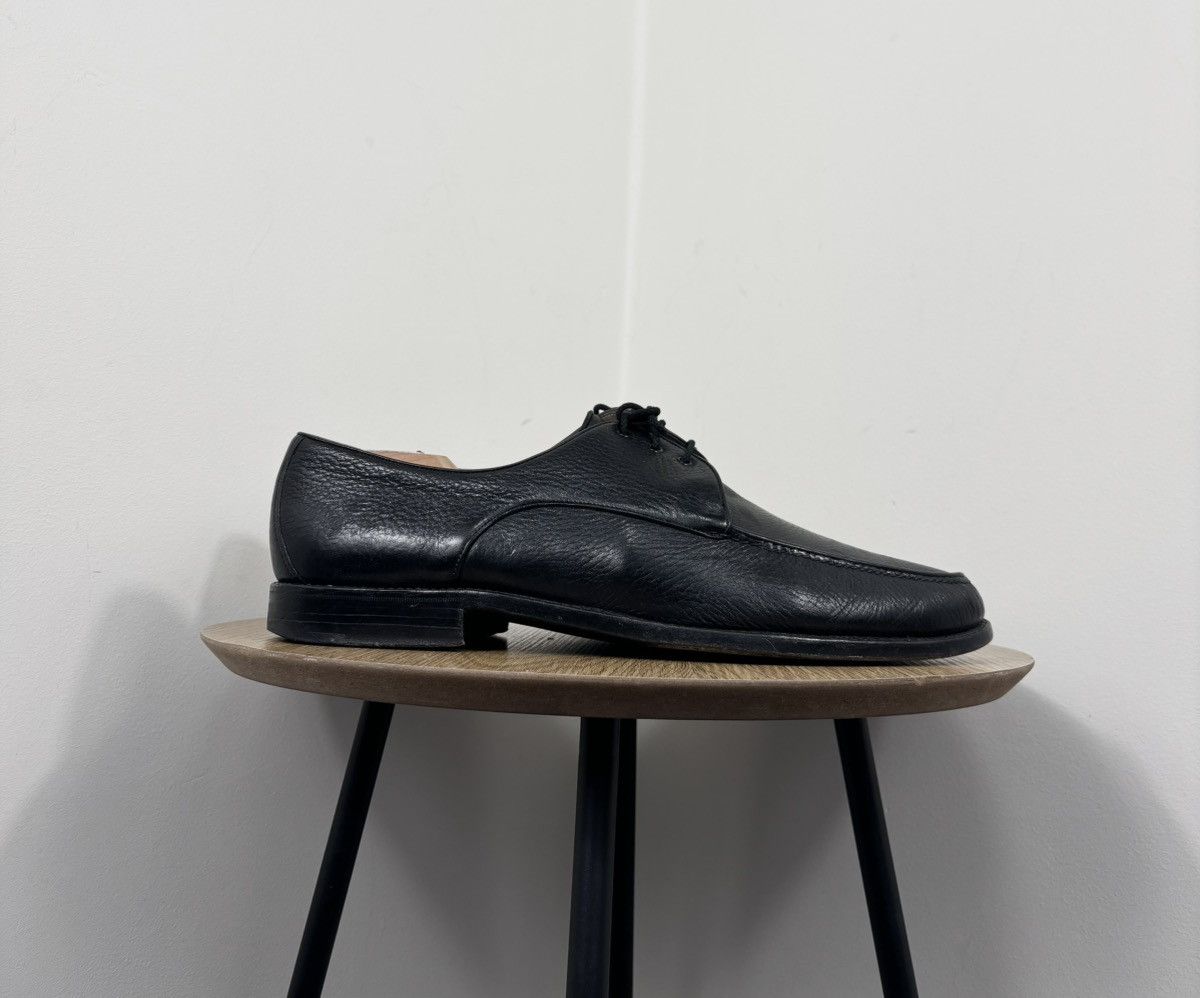 Gravati Gravati Vintage Black Leather Split-Toe Lace-Up Dress Shoes Size US 11.5 / EU 44-45 - 2 Thumbnail