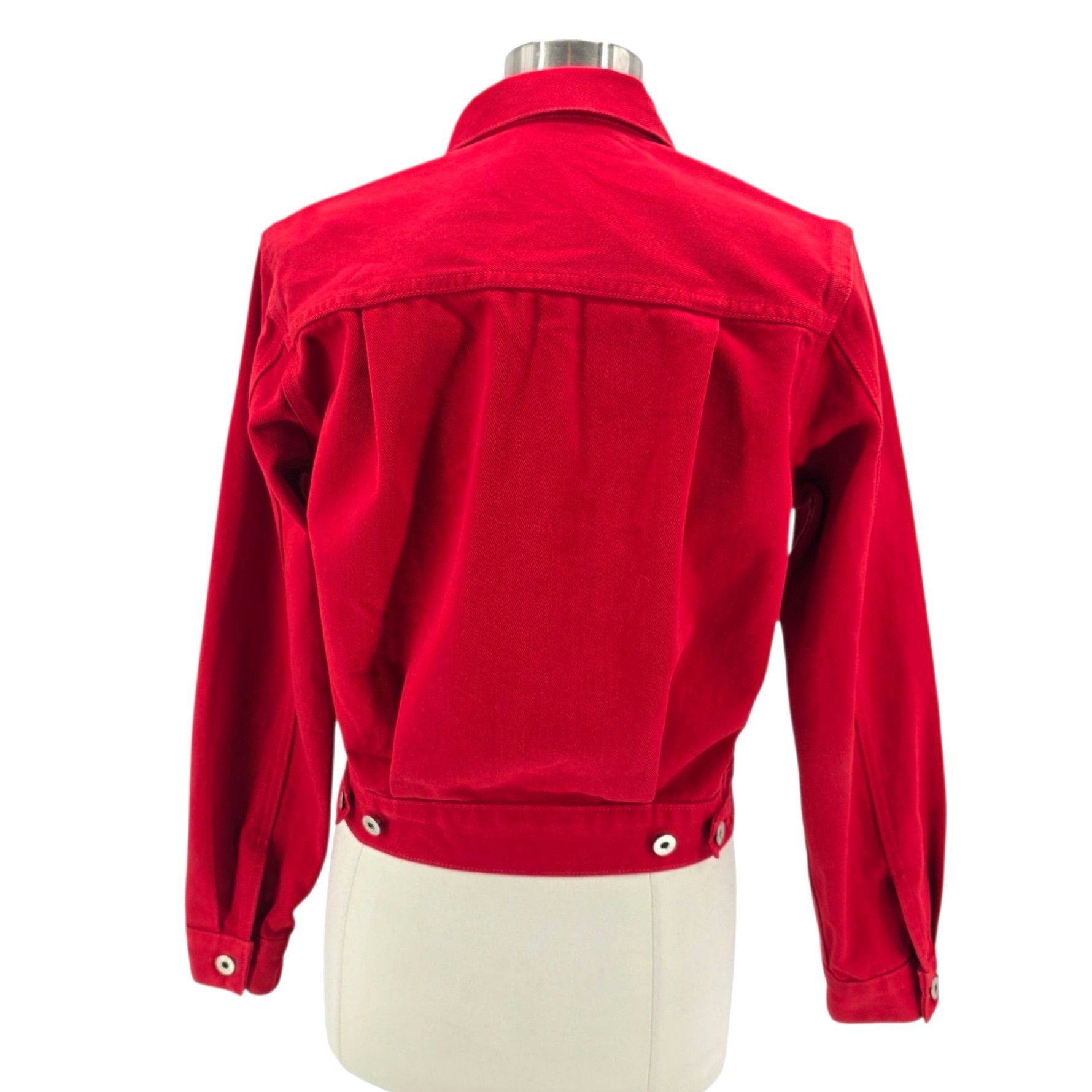 Guess Vintage Guess Jeans Womens Medium Jacket Denim Red Cropped P Size M / US 6-8 / IT 42-44 - 5 Thumbnail