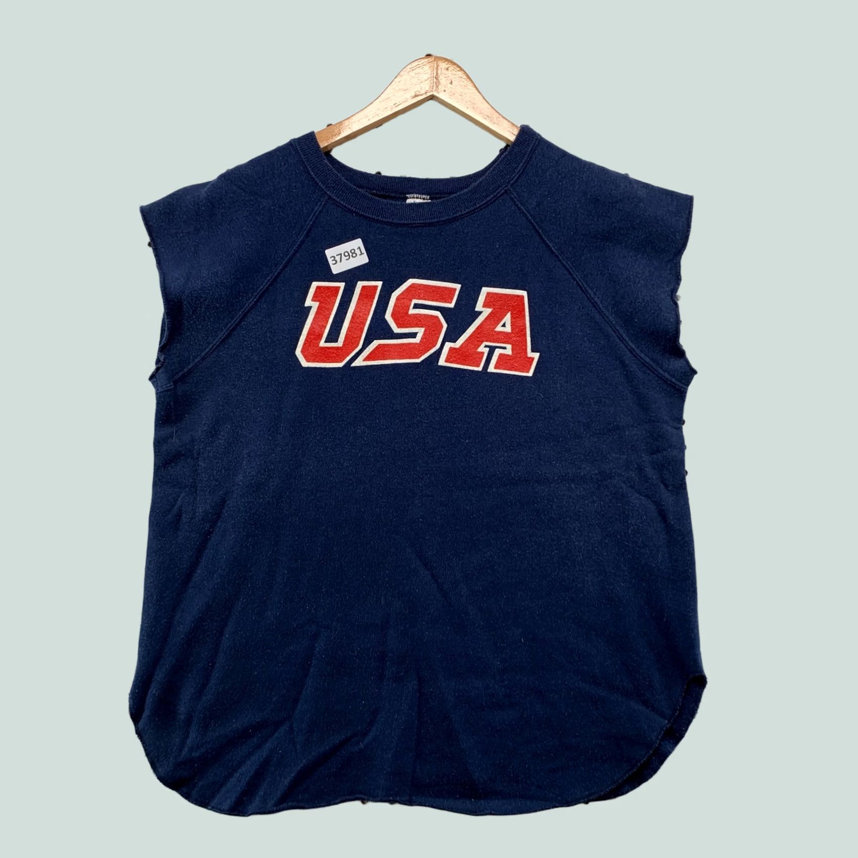 Champion VINTAGE Champion USA Olympics Crewneck Sleeveless Sweatshirt Mens L Blue 80s Size US L / EU 52-54 / 3 - 1 Thumbnail