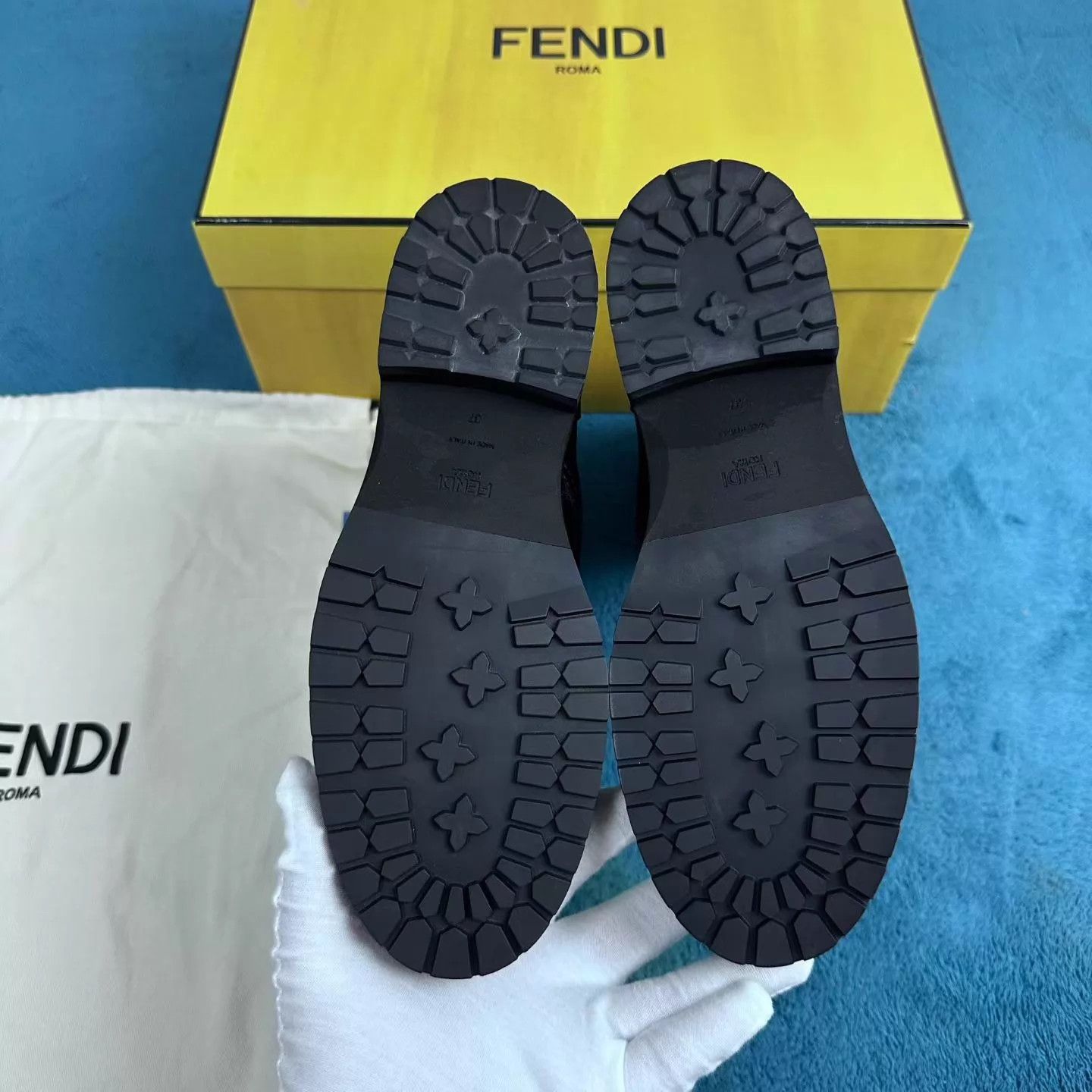 Fendi Fendi Rockoko Women's Black Martin Boots 37 Size US 6.5 / IT 36.5 - 5 Thumbnail