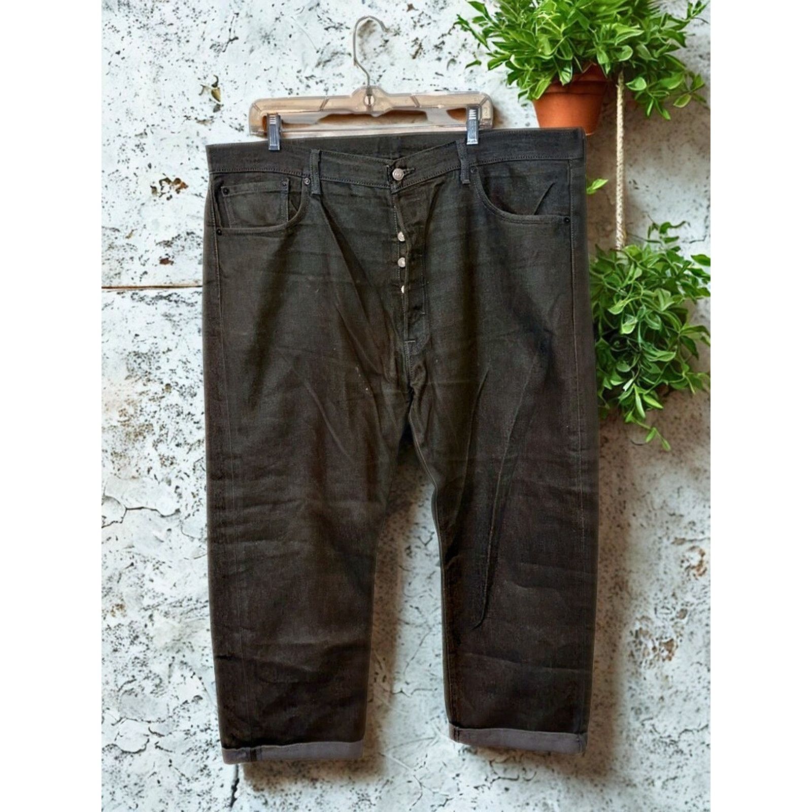 Levi's Levi’s 501 Jeans 42x30 Men White Oak Cone Denim Selvedge Size US 42 / EU 58 - 3 Thumbnail