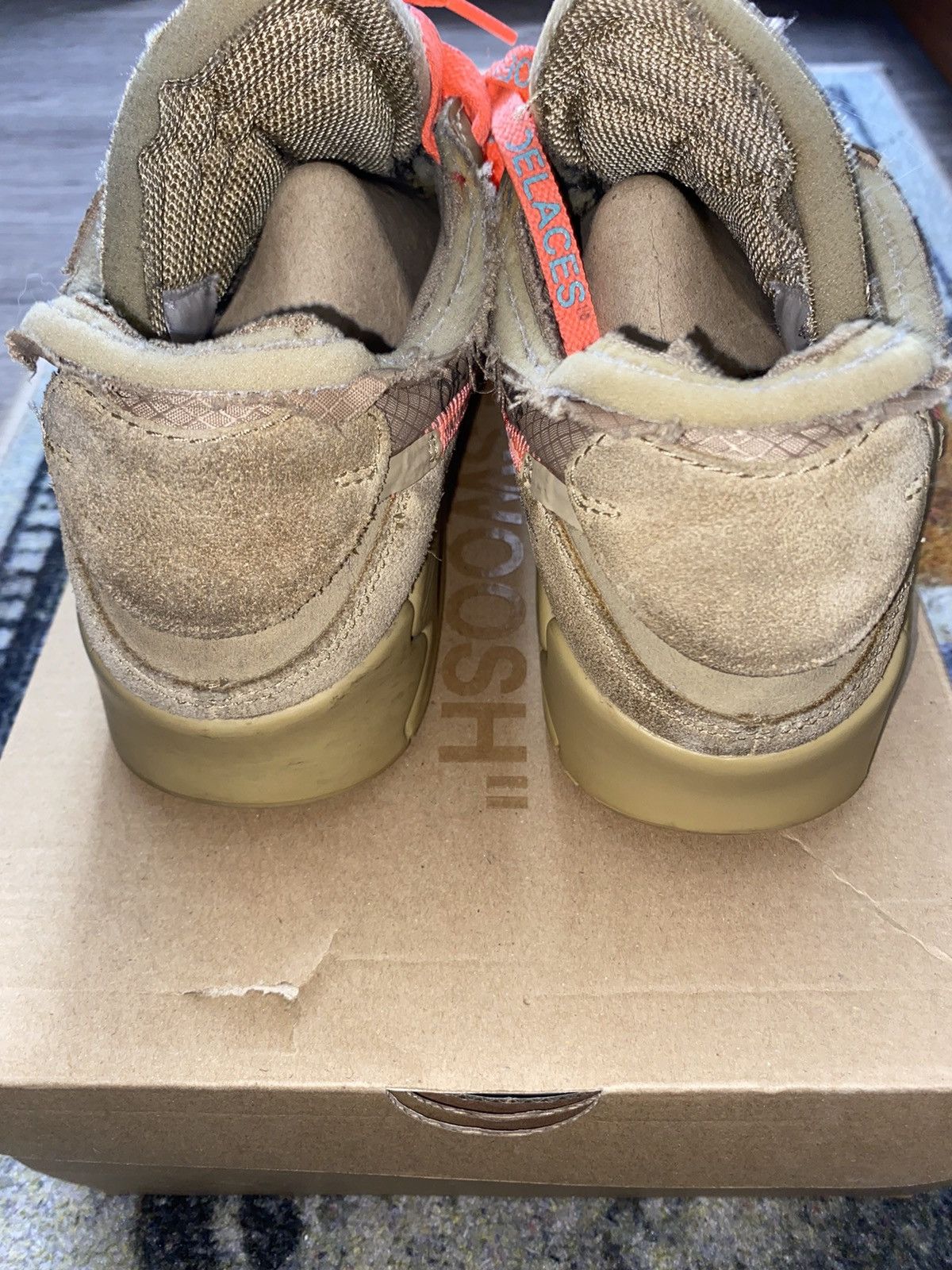 Nike × Off-White × Virgil Abloh Nike Air Max 90 Off-White Desert Ore Size US 10.5 / EU 43-44 - 6 Thumbnail