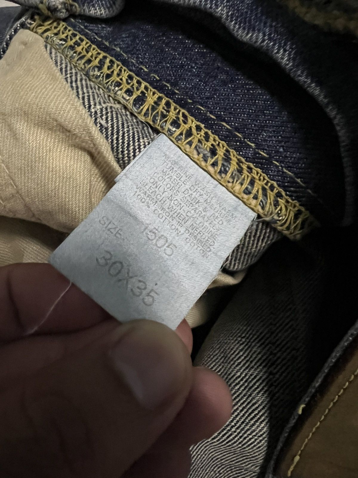 Japanese Brand 💥Baggy💥Vintage Lee Rider Selvedge Zipper Talon Washed Jean Size US 28 / EU 44 - 15 Thumbnail