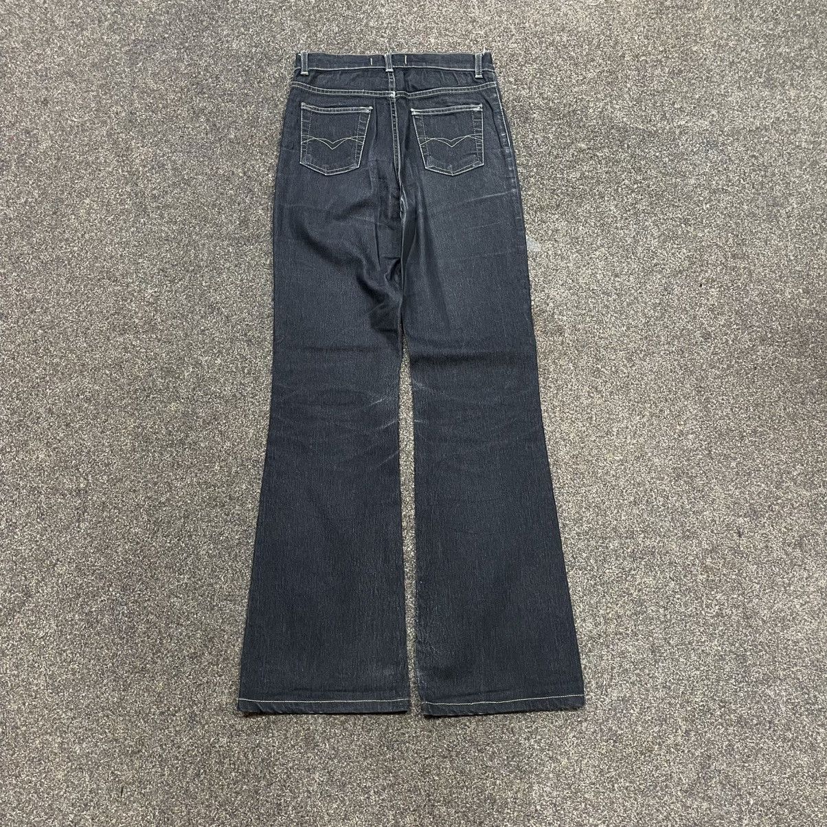 Vintage Vintage Y2K Baggy Wide Leg Flared Jeans Grunge Faded Logo 32 Size 32" / US 10 / IT 46 - 2 Thumbnail