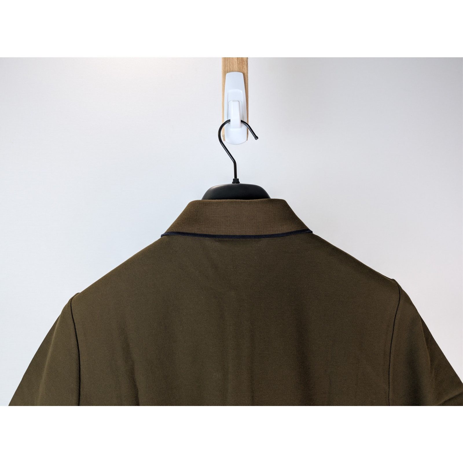 Loro Piana o1rshd1 Double Collar Cotton Piquet Polo Shirt Olive Green Size US M / EU 48-50 / 2 - 11 Thumbnail