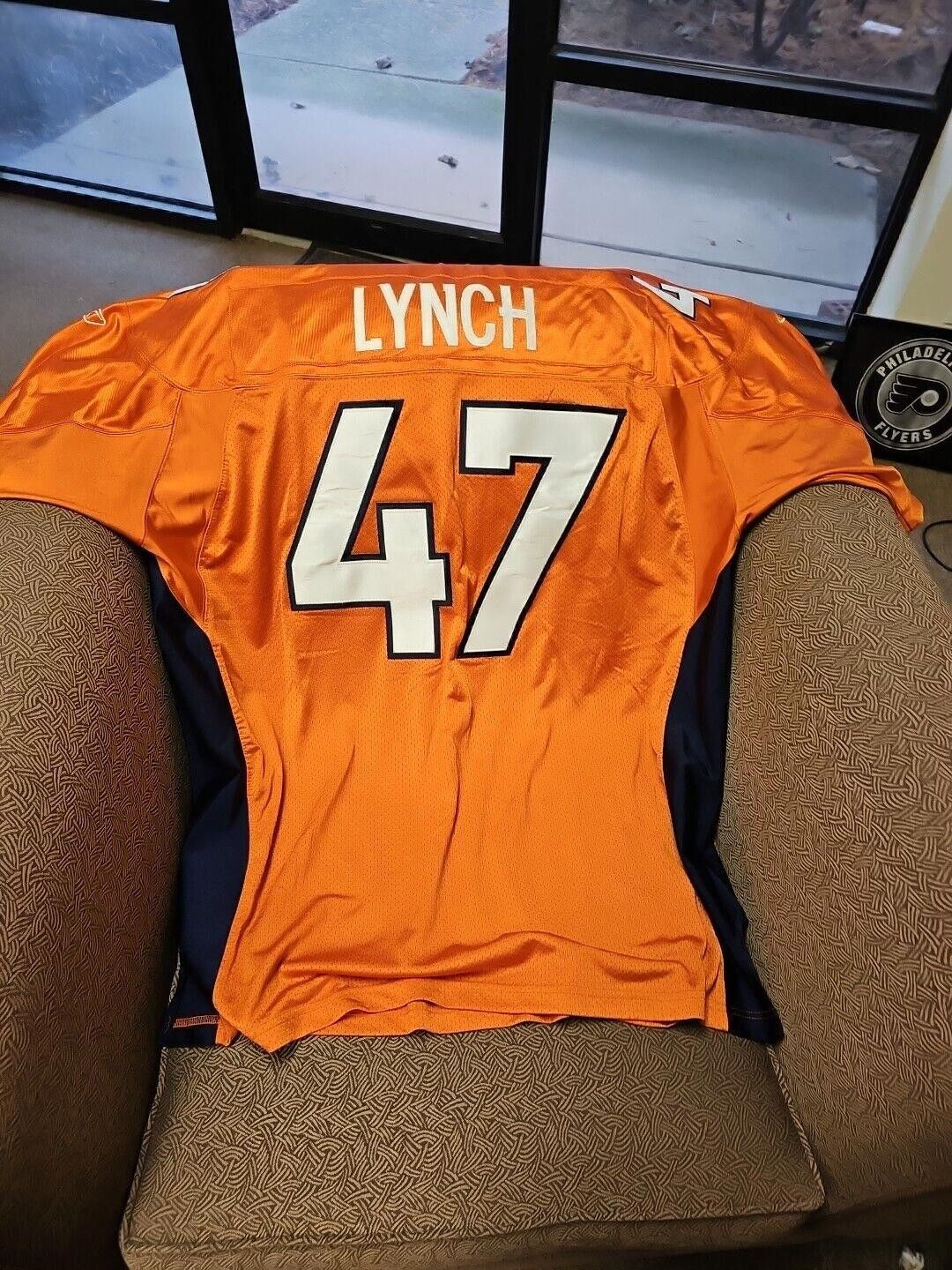 Reebok Broncos Jersey Reebok John Lynch #47 Stitched On Field XL Size ONE SIZE - 5 Thumbnail