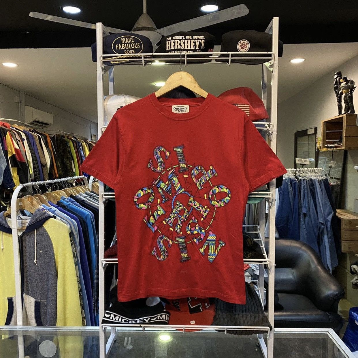Missoni VINTAGE‼️Missoni Sport Red Tee Made In Italy Size US M / EU 48-50 / 2 - 1 Thumbnail