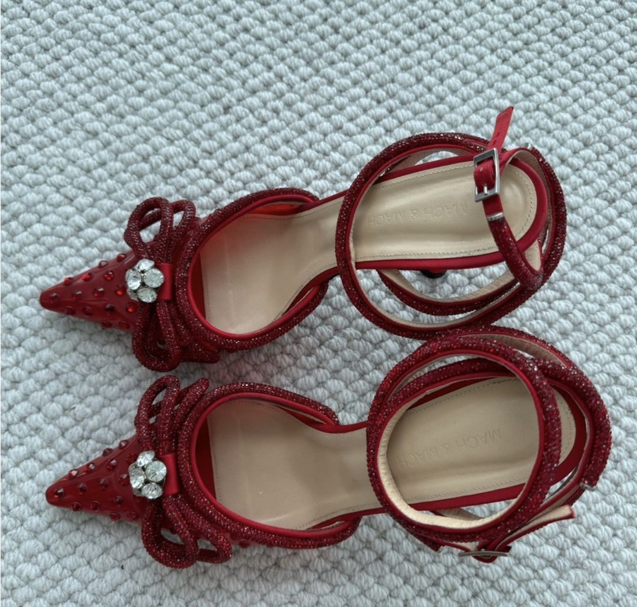 MACH & MACH Mach & Mach double bow red pumps Size US 10 / IT 40 - 3 Thumbnail