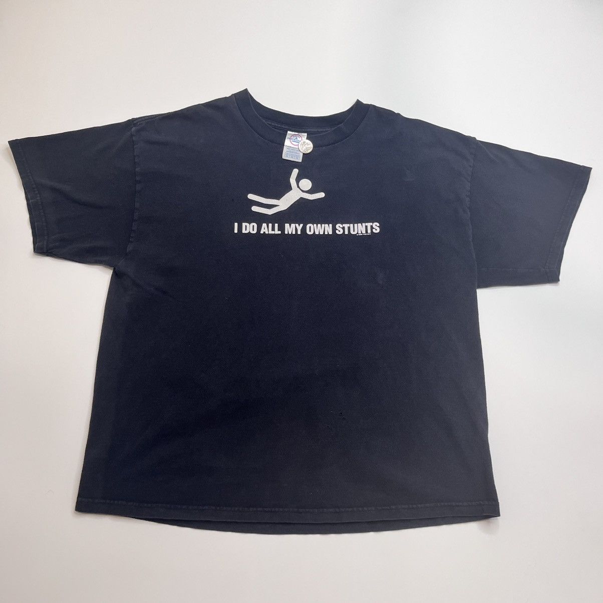 Vintage “I do all my own stunts” black tee Size US XL / EU 56 / 4 - 1 Thumbnail
