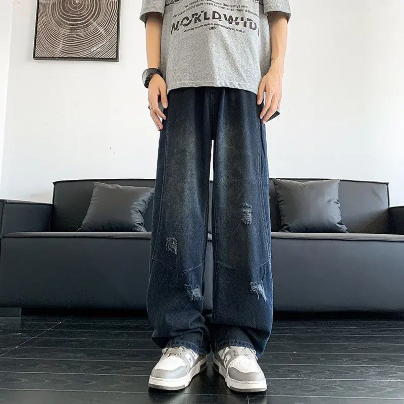 Japanese Brand × Jean Retro loose wide leg high street jeans Size US 30 / EU 46 - 1 Thumbnail