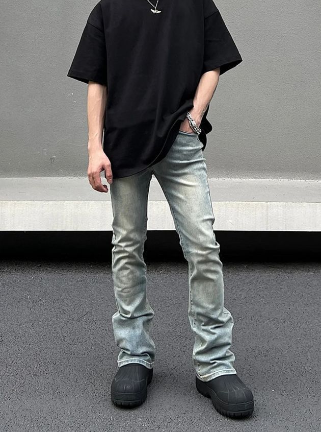 Japanese Brand × Jean Jeans Men Streetwear Solid Color Size US 29 - 1 Thumbnail