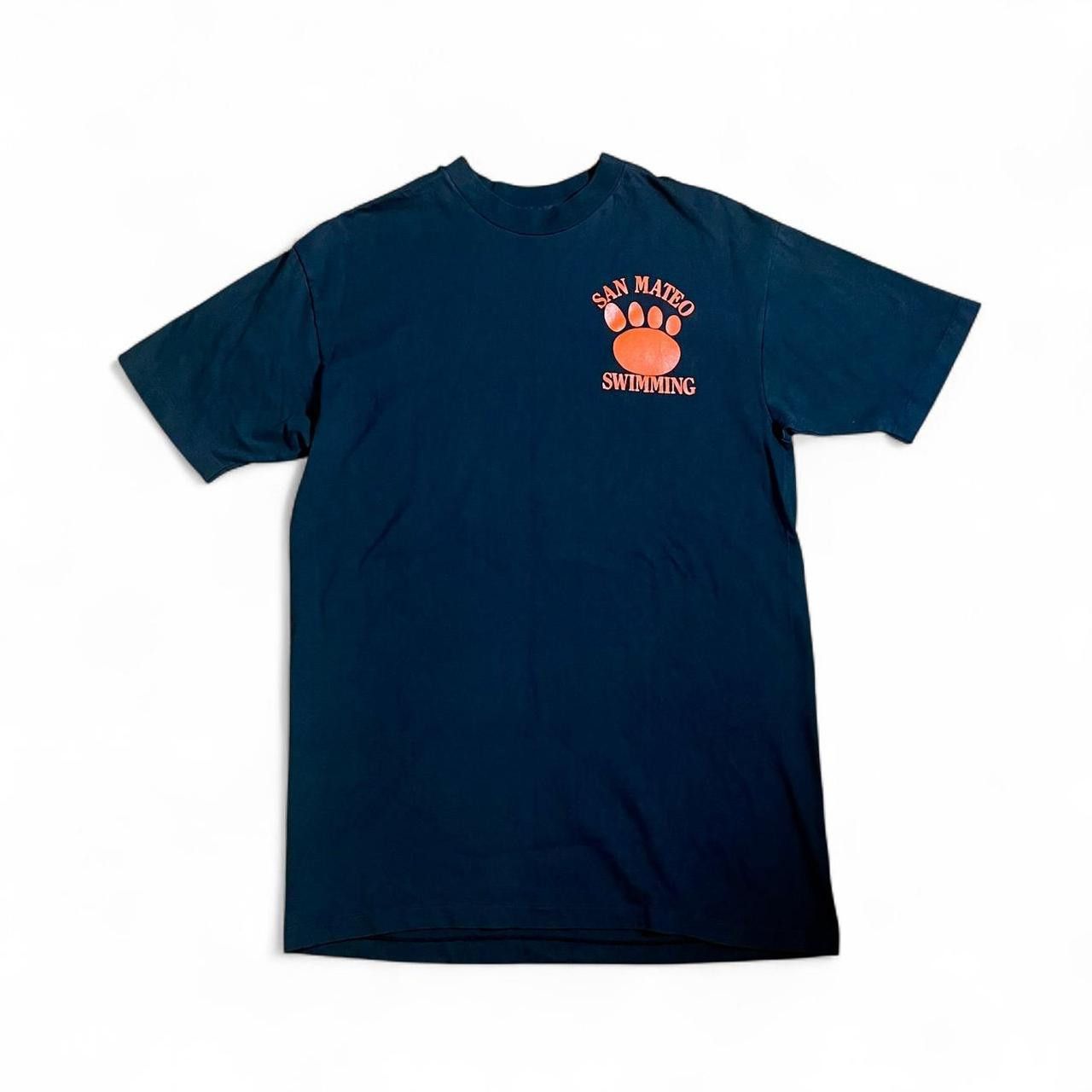 Hanes Vintage San Mateo Bear Cats Swimming Tee - Size L Size US L / EU 52-54 / 3 - 1 Thumbnail