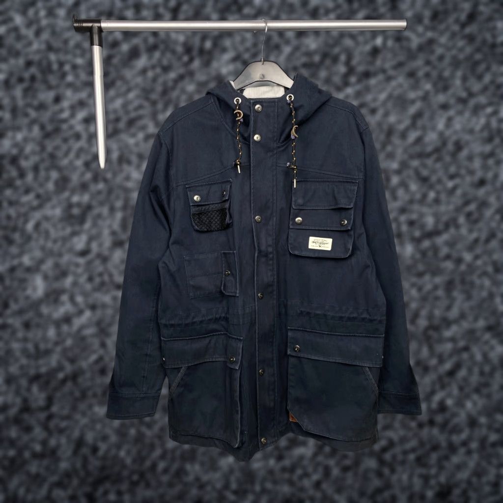 Vintage One True Saxon Vintage Mens Jacket Waterproof Multi Pocket XL Blue - Military Style Size US XL / EU 56 / 4 - 1 Thumbnail