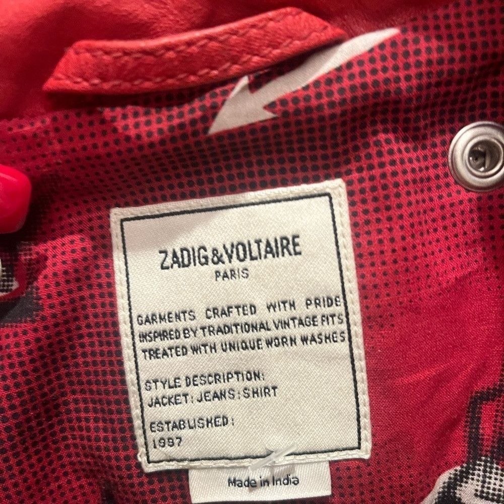 ZADIG & VOLTAIRE RED LEATHER JACKET