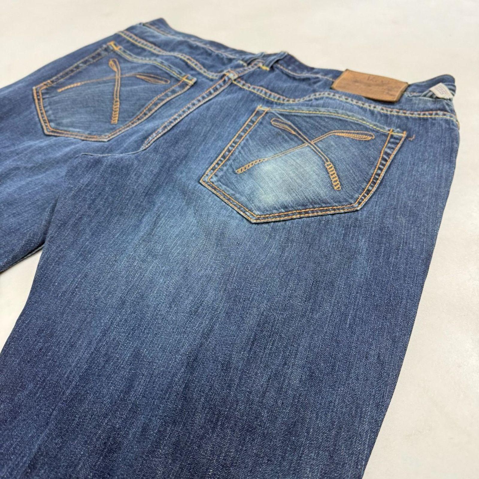 Japanese Brand × Le Grande Bleu (L.G.B.) × Vintage Vintage y2k faded skater archive baggy wide leg rare jeans Size US 38 / EU 54 - 2 Thumbnail