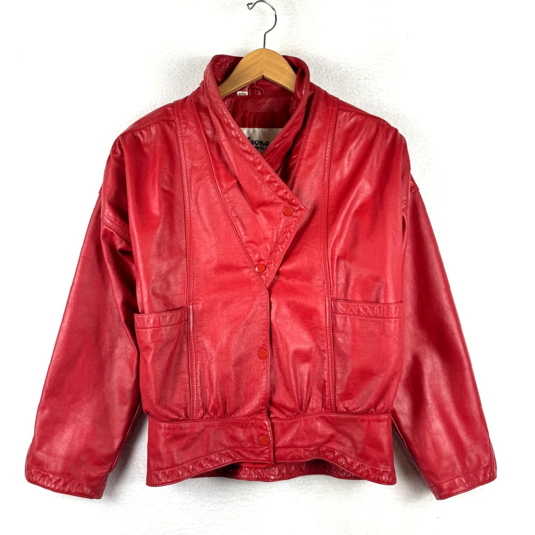 Vintage VINTAGE Wilsons Leather Motorcycle Jacket Womens Small Red Leather Moto 80s 90s Size S / US 4 / IT 40 - 2 Thumbnail