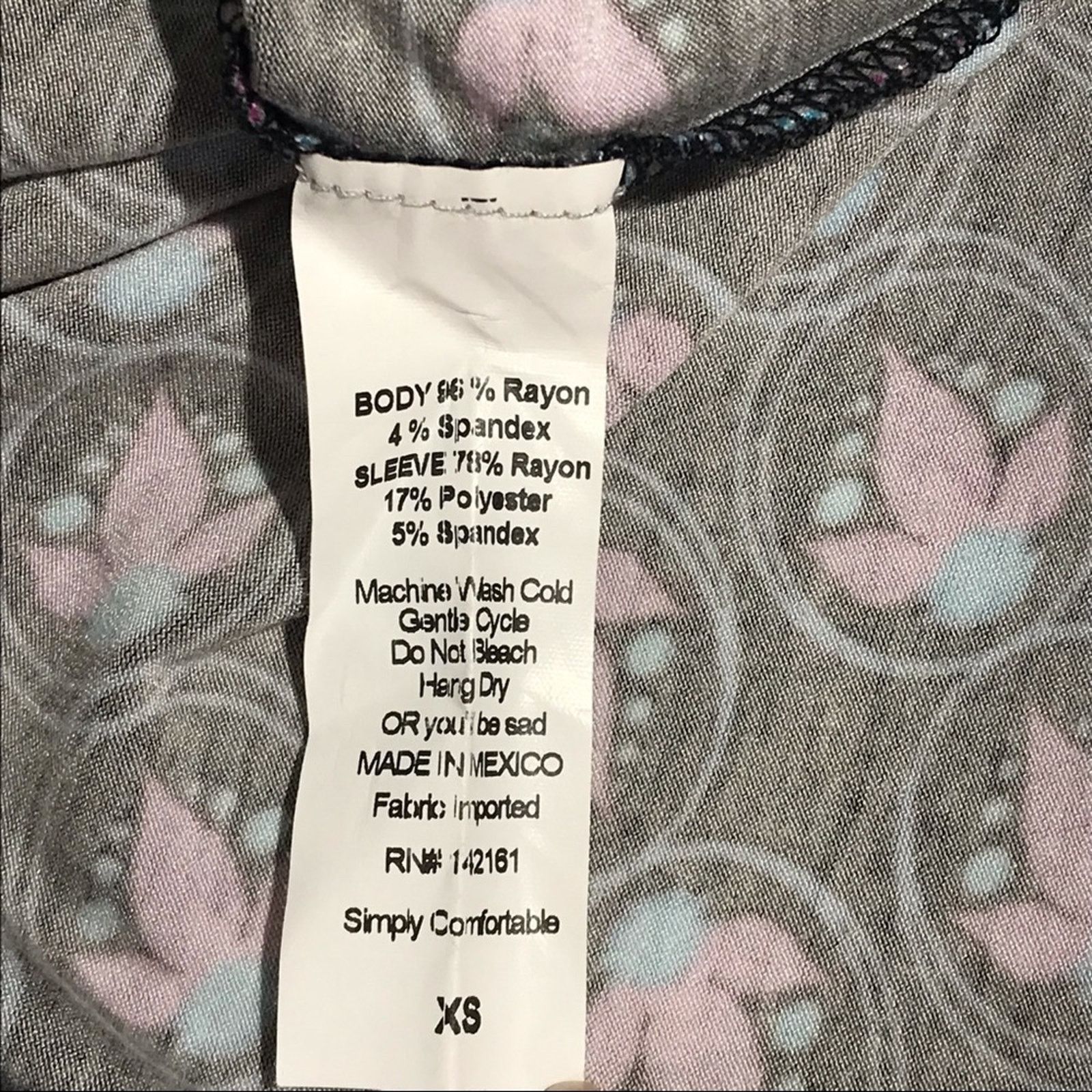Other LuLaRoe Julia XS Blue Bodycon Dress Gray Raglan Geometric Size XS / US 0-2 / IT 36-38 - 5 Thumbnail
